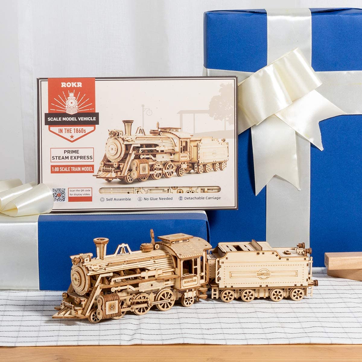 Foto 7 | Puzzle De Madera Rokr Mechanical Car Model Prime Steam Express - Venta Internacional.