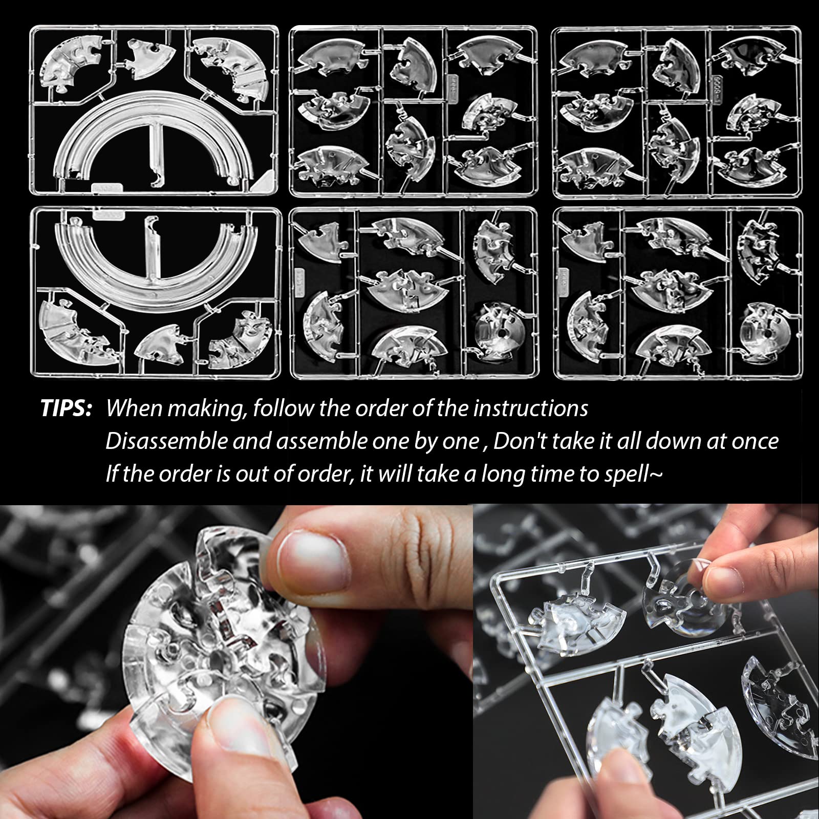 Foto 6 | Puzle de Cristal 3D Saturno 40 Piezas con Base Iluminada - Venta Internacional