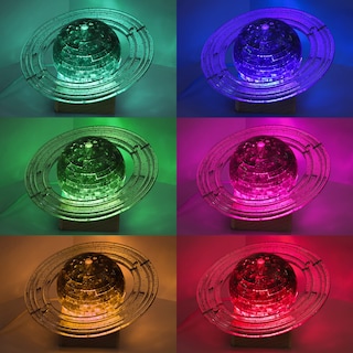 Foto 3 | Puzle de Cristal 3d Saturno con Base Iluminada 40 Piezas- Venta Internacional