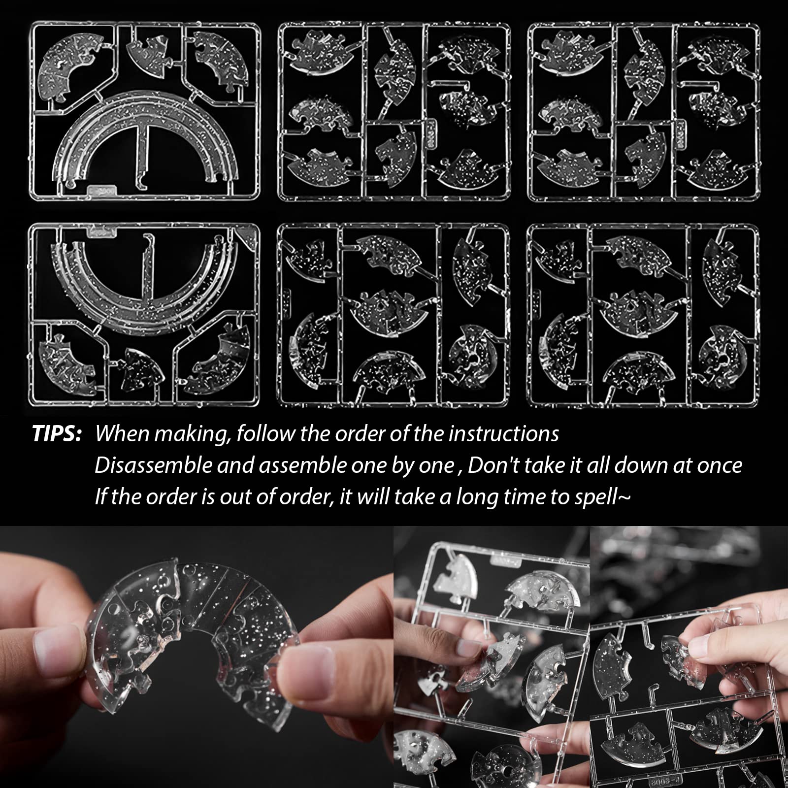 Foto 6 | Puzle de Cristal 3d Saturno con Base Iluminada 40 Piezas- Venta Internacional