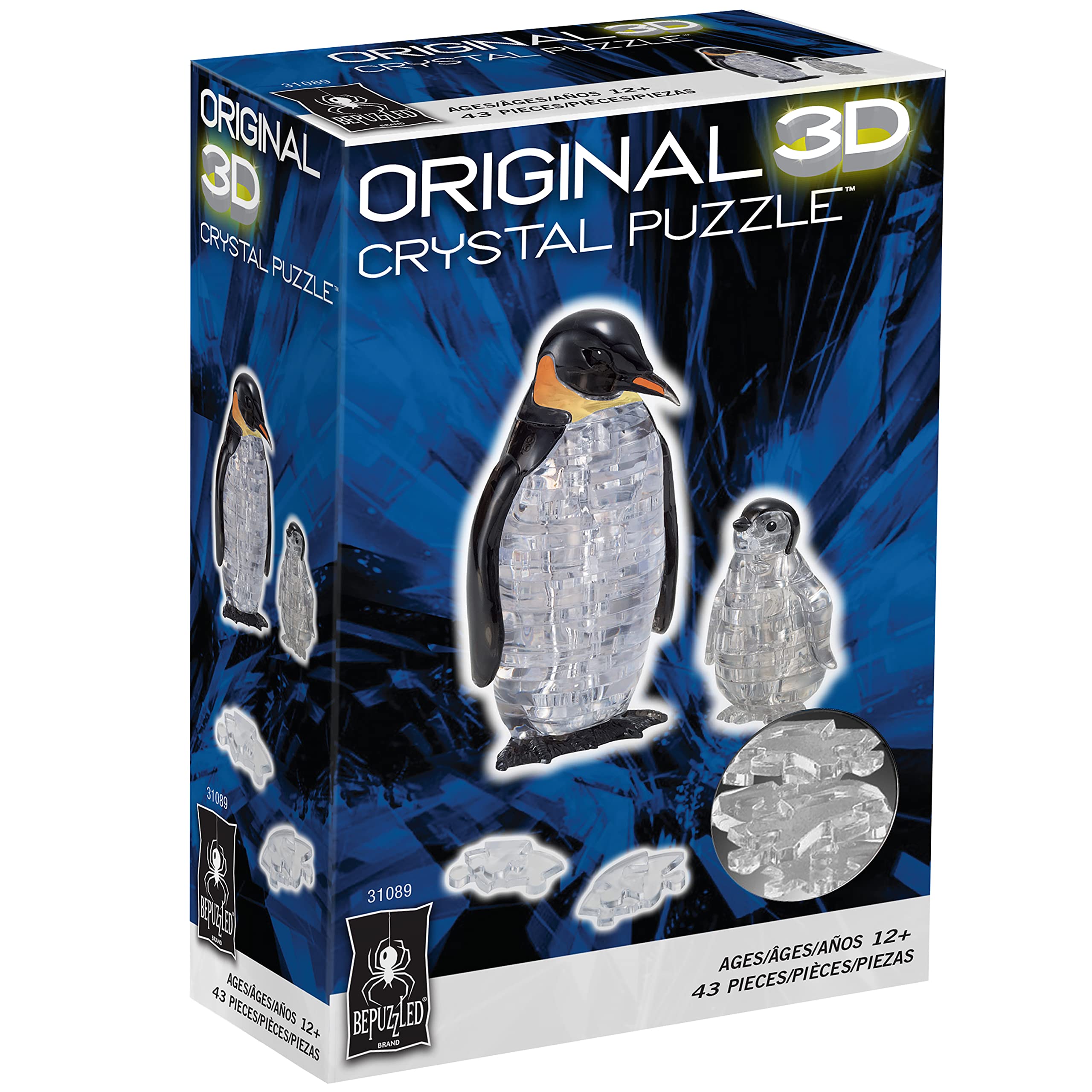 Foto 6 | Rompecabezas de Cristal 3D Penguin and Baby de BePuzzled | Difícil y Hermoso