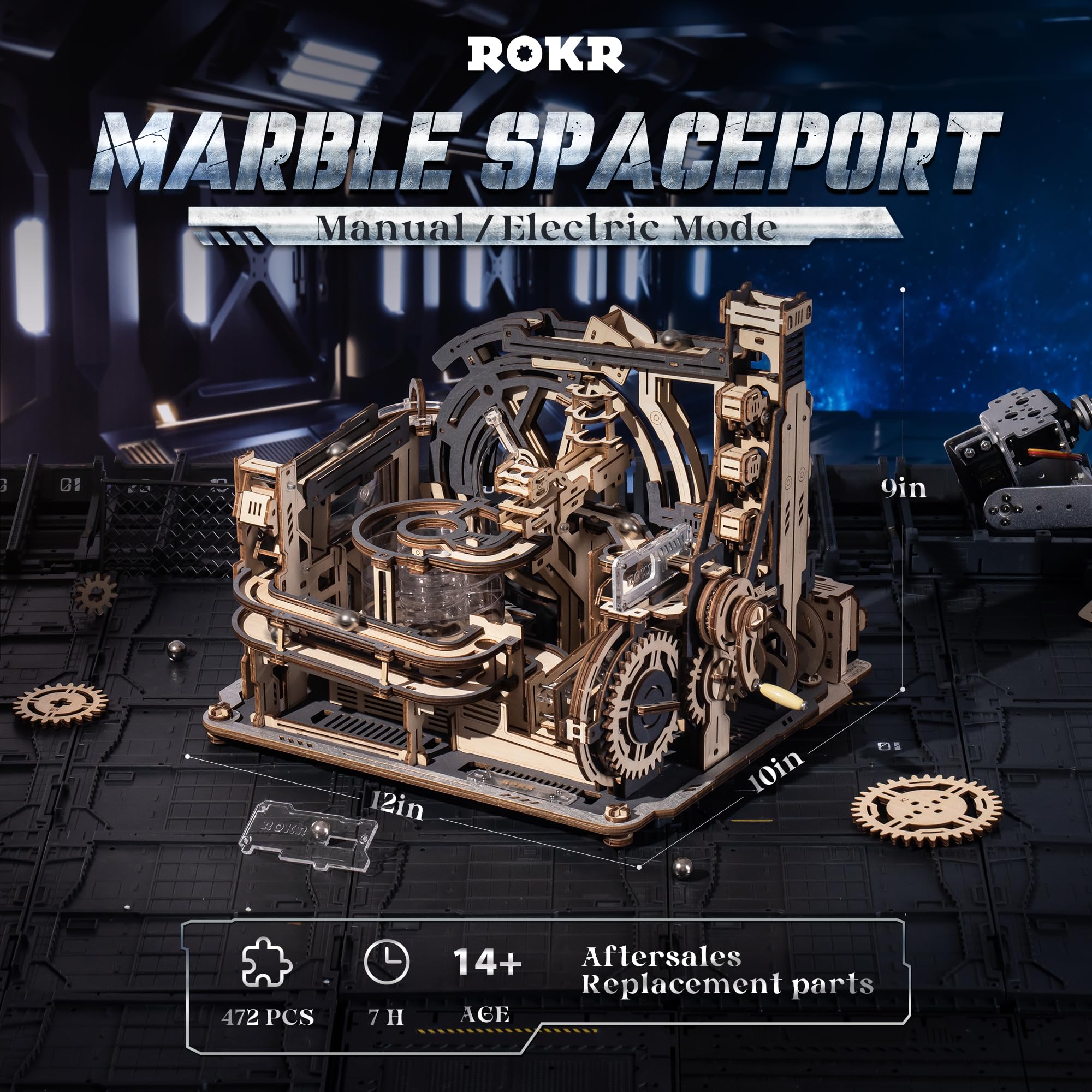 Foto 3 pulgar | Puzzle 3d Rokr Marble Spaceport Lgc01 Electric 472 Piezas - Venta Internacional