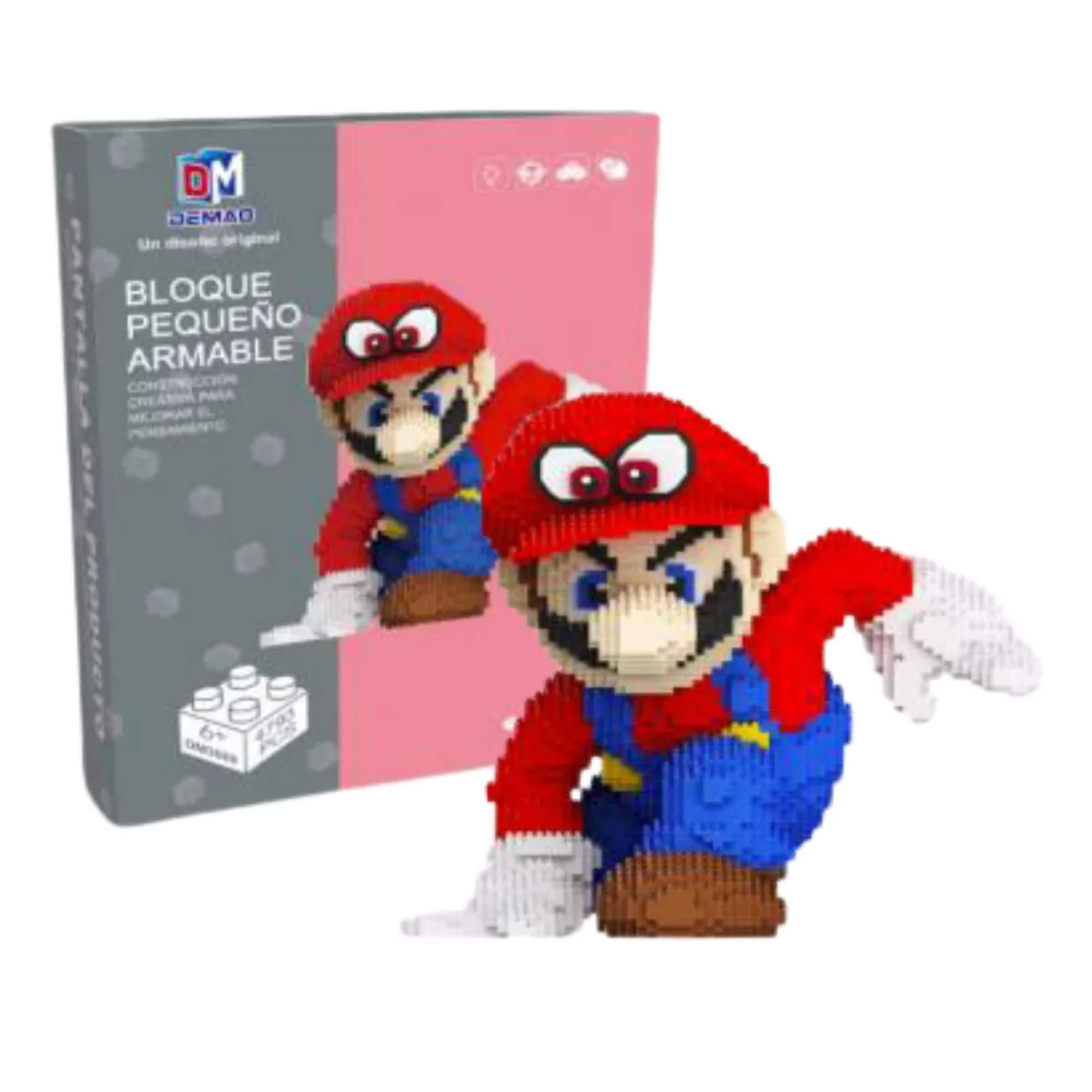 Foto 2 pulgar | Super Mario Odyssey Gorra Cappy Bloques Armables 3d 18cm