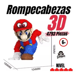 Foto 2 | Super Mario Odyssey Gorra Cappy Bloques Armables 3d 18cm