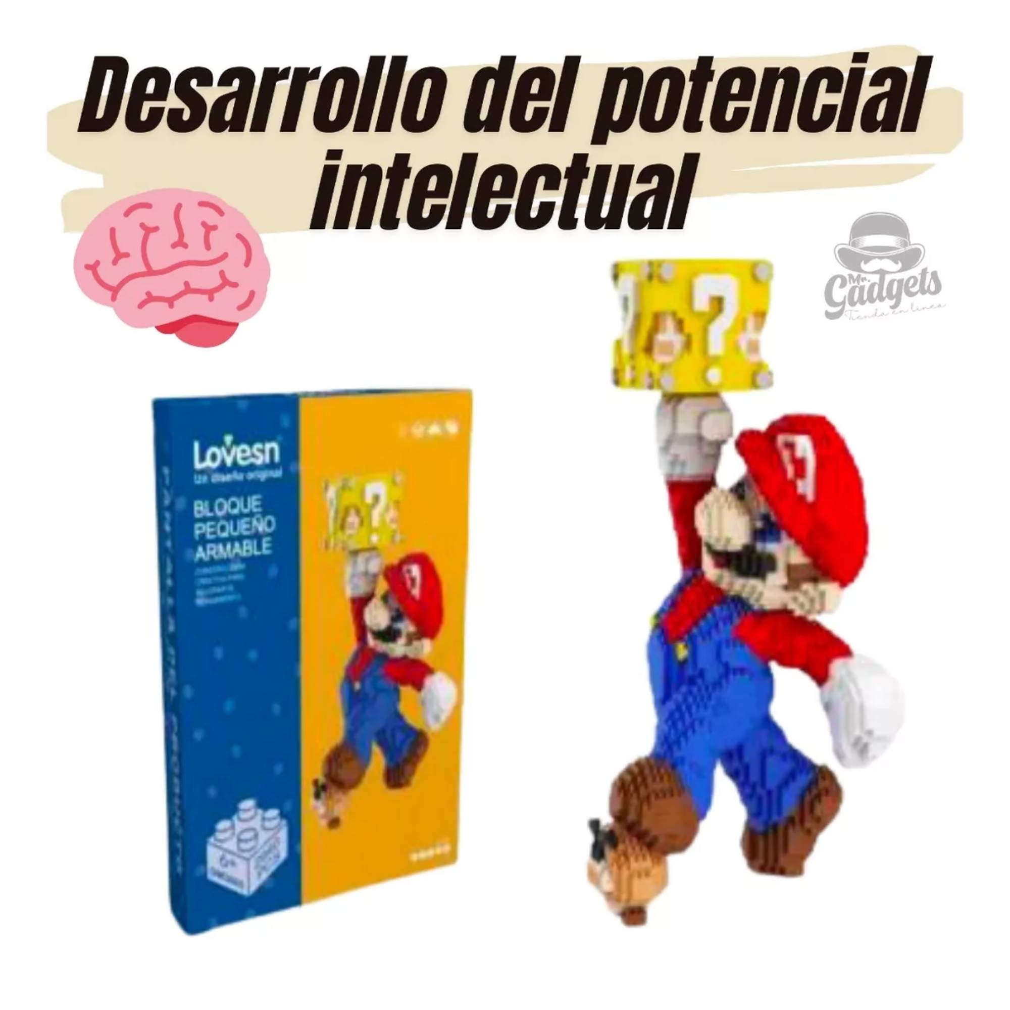 Foto 9 pulgar | Super Mario Wonder Go Mini Bloques Figura Armable 3d