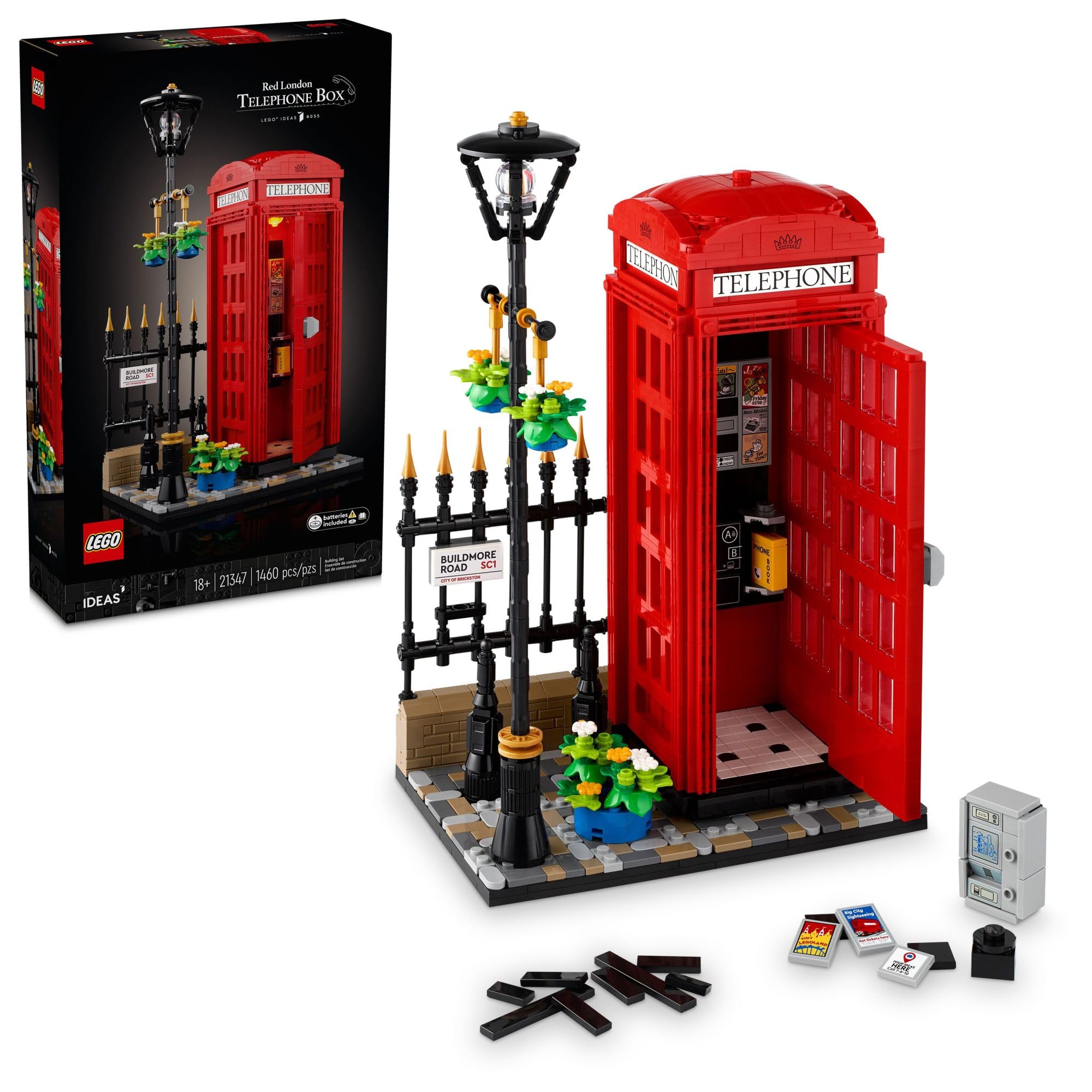 Maqueta De Teléfono Lego Ideas Red London 21347 - Venta Internacional.