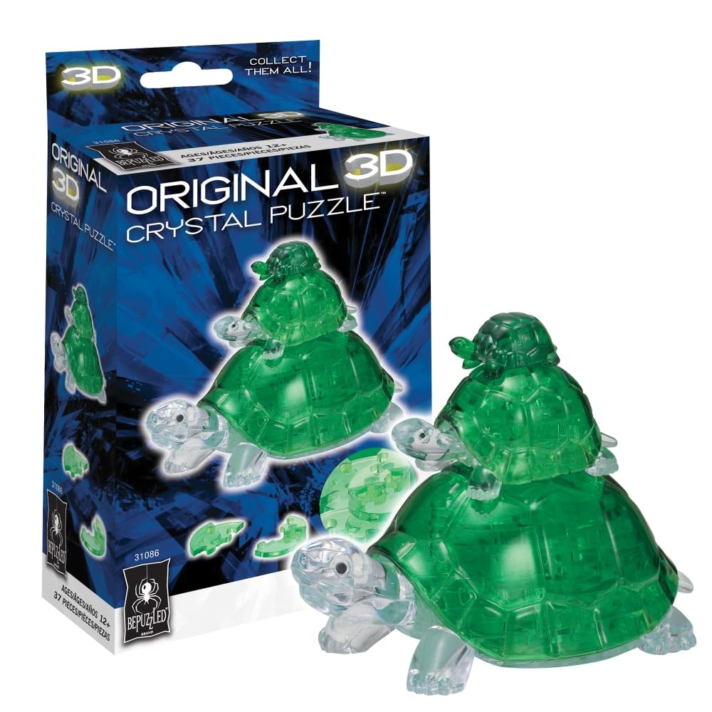 Foto 2 pulgar | Puzle De Cristal 3d Bepuzzled Turtles Green Age 12+ - Venta Internacional.