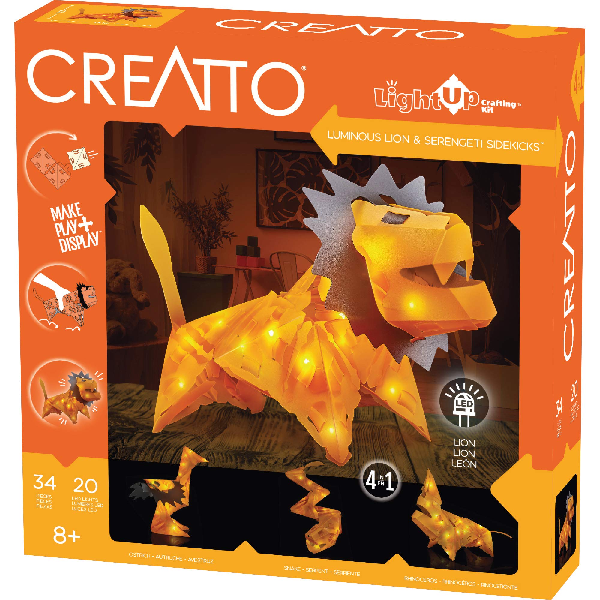 Kit De Rompecabezas 3d Thames & Kosmos Creatto Luminous Lion - Venta Internacional.