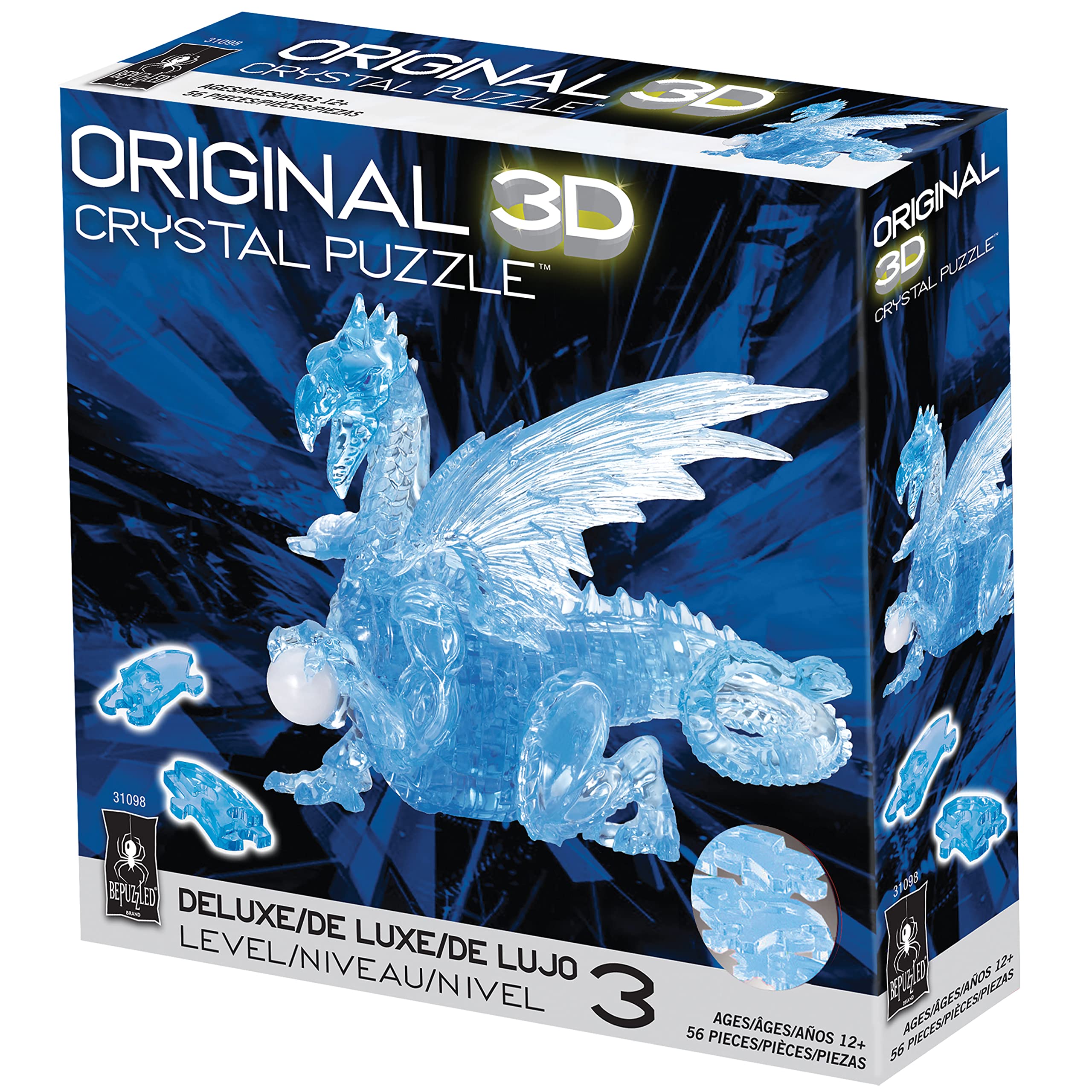 Foto 7 pulgar | Puzzle De Cristal 3d Bepuzzled Dragon Deluxe Original - Venta Internacional.