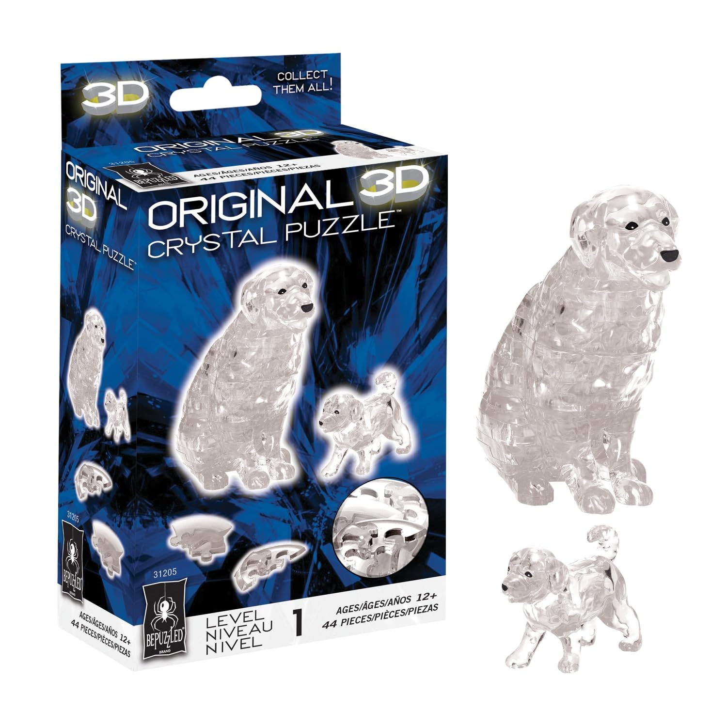 Foto 2 pulgar | Puzzle De Cristal 3d Bepuzzled Para Perros Y Cachorros Para Más De 12 Años - Venta Internacional.