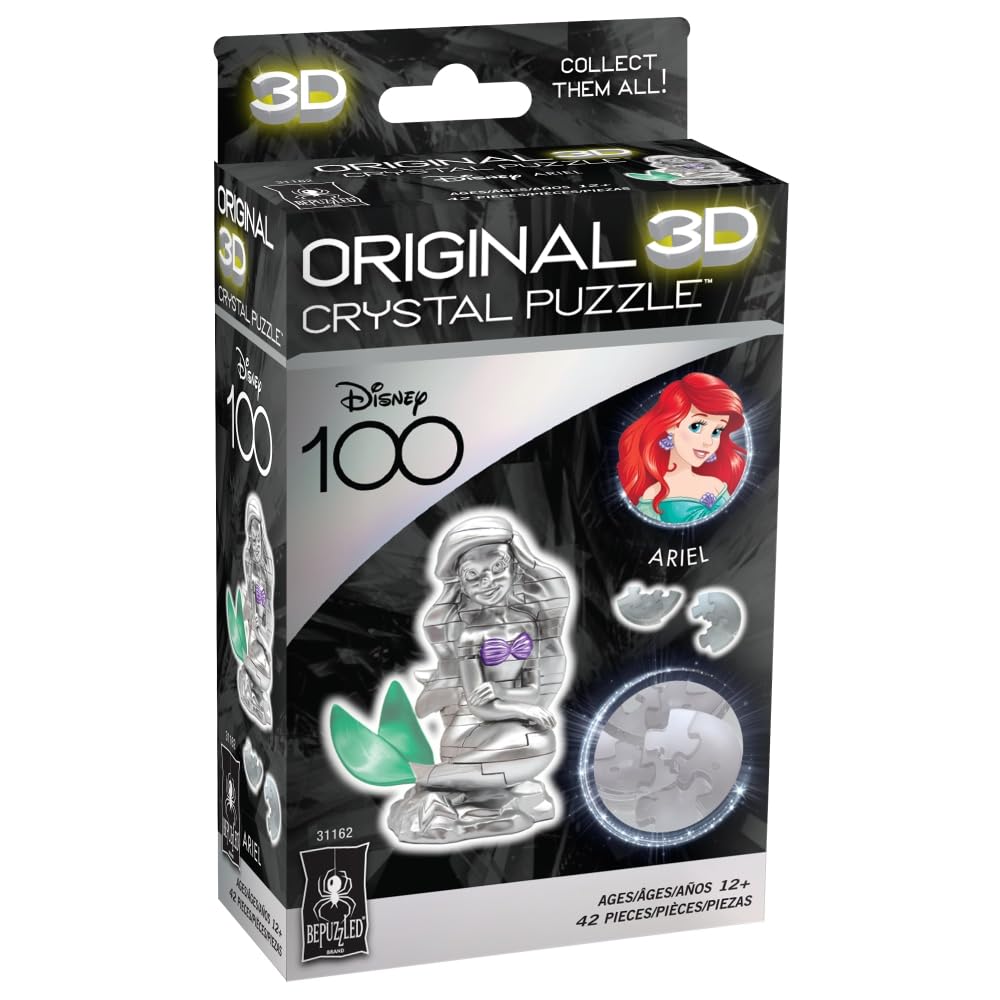 Foto 4 pulgar | Puzzle De Cristal 3d Desconcertó A Disney Platinum Ariel A Partir De 12 Años - Venta Internacional.