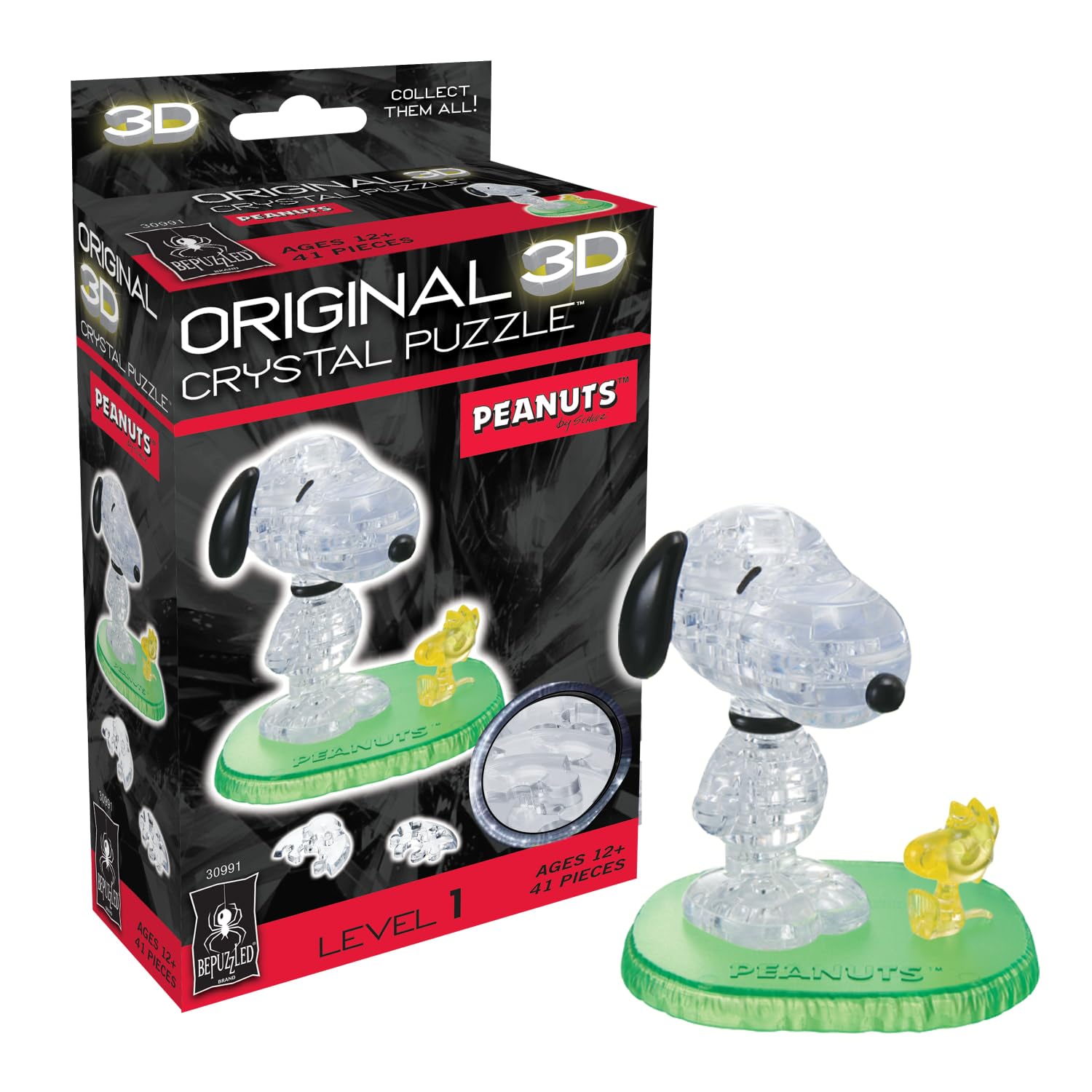 Foto 2 pulgar | Puzle 3d Crystal Bepuzzled Peanuts Snoopy Y Woodstock - Venta Internacional.