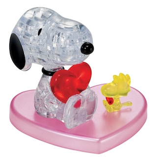 Foto 2 | Puzle De Cristal 3d Bepuzzled Peanuts Snoopy Heart A Partir De 12 Años - Venta Internacional.