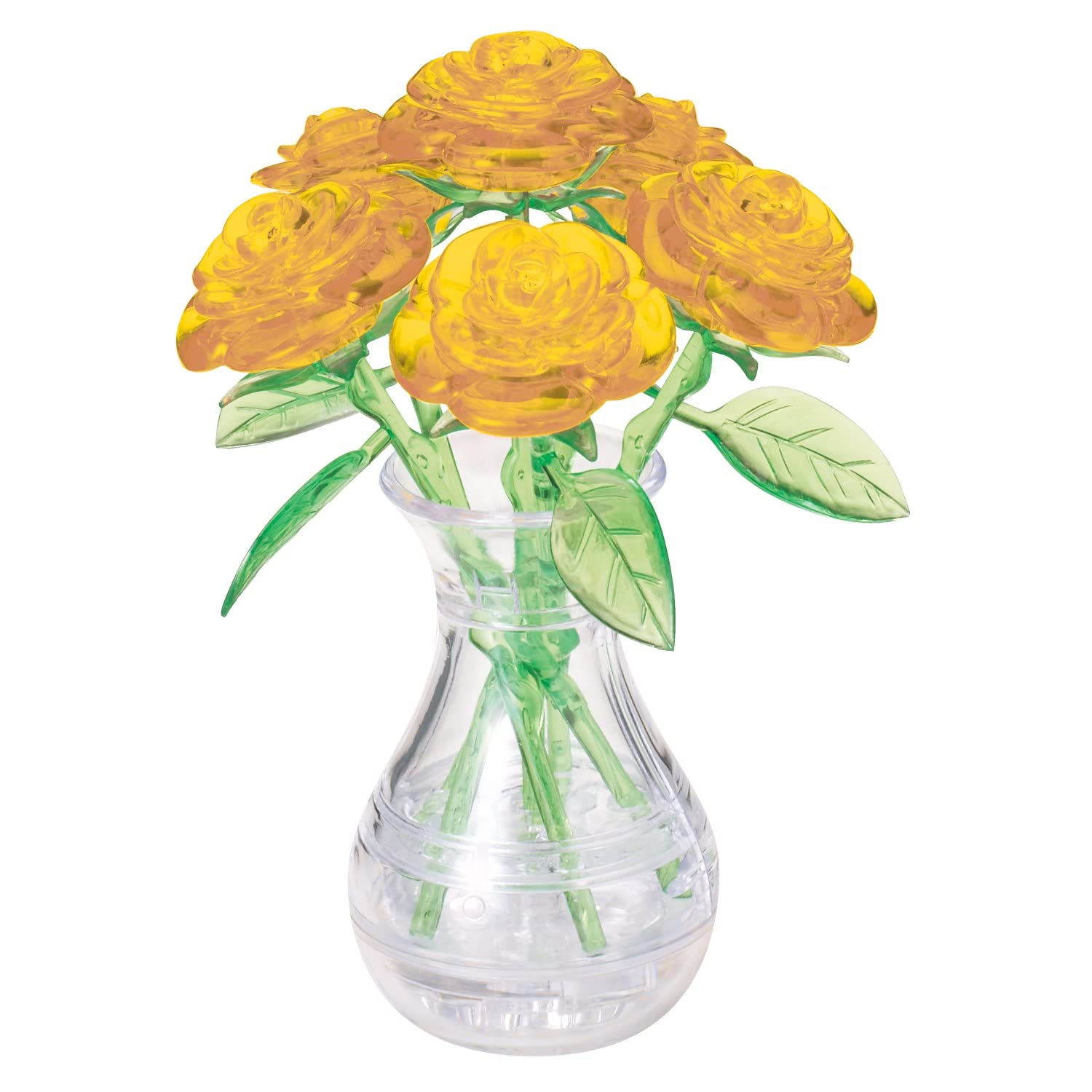 Foto 3 pulgar | Puzzle De Cristal 3d Bepuzzled Roses En Jarrón Amarillo - Venta Internacional.