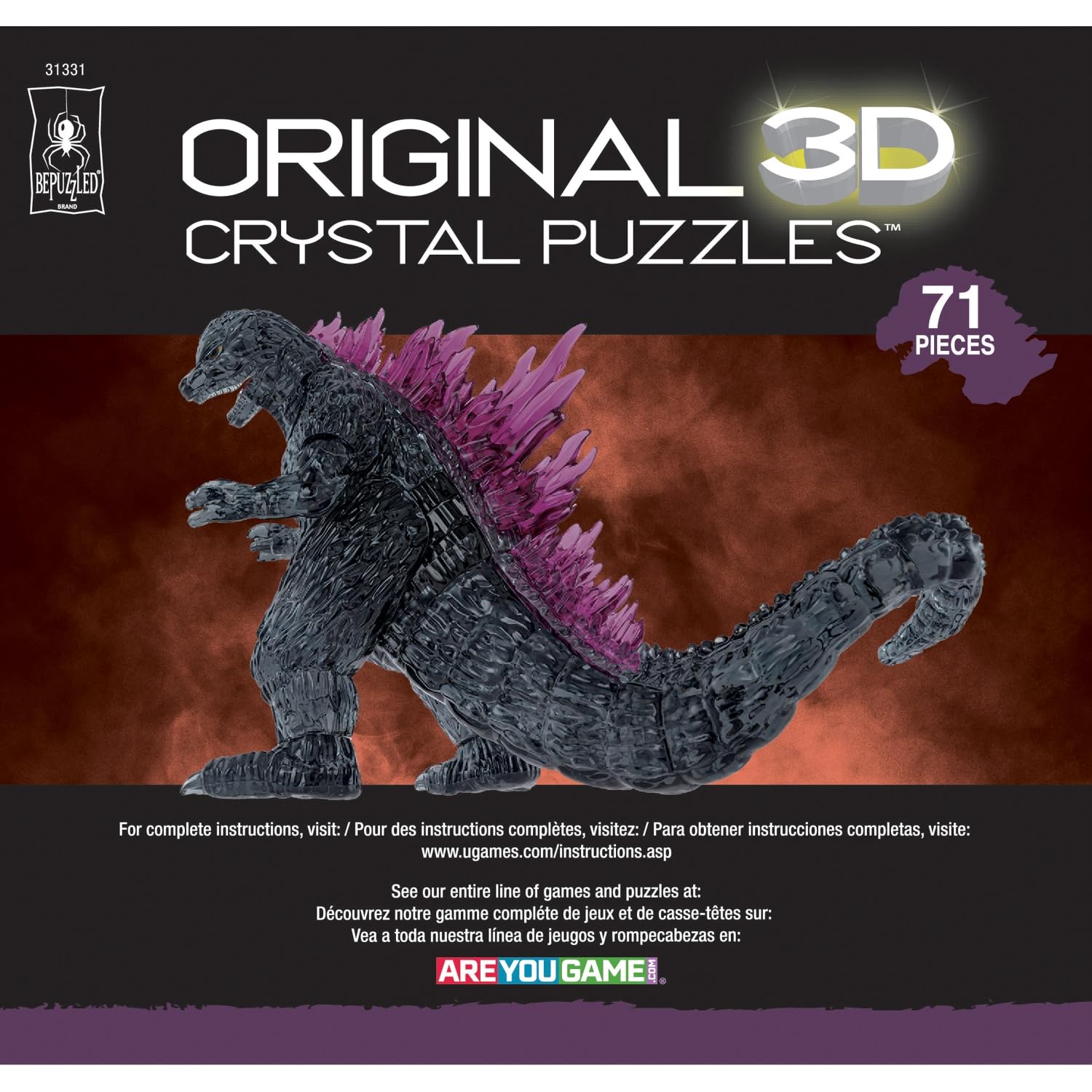 Foto 3 pulgar | Puzzle De Cristal 3d Desconcertó A Godzilla Ultra Deluxe - Venta Internacional.