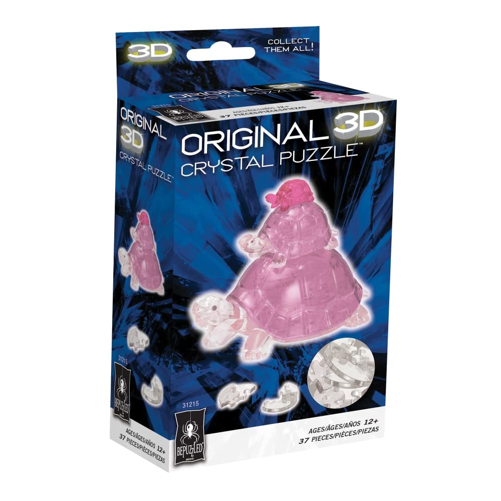 Foto 4 pulgar | Puzzle De Cristal 3d Bepuzzled Turtles Standard Original Pink - Venta Internacional.