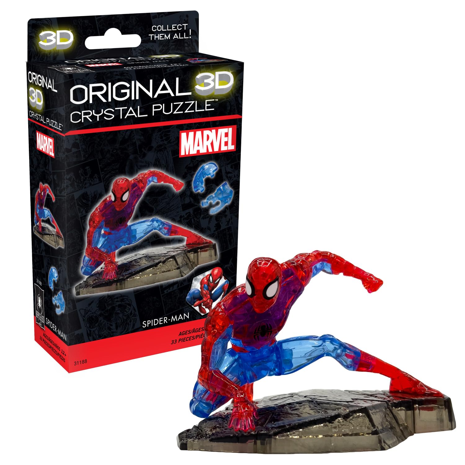 Foto 2 pulgar | El Rompecabezas De Cristal 3d Desconcertó Al Superhéroe De Marvel Spider-man - Venta Internacional.