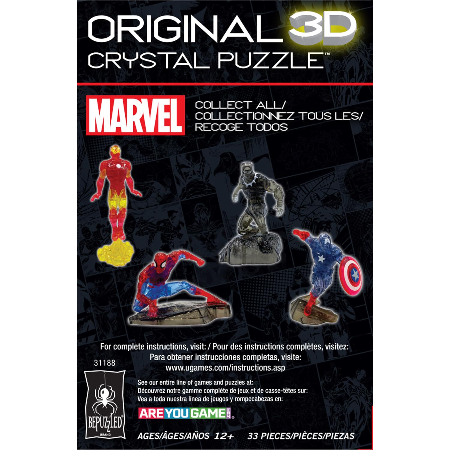 Foto 3 pulgar | El Rompecabezas De Cristal 3d Desconcertó Al Superhéroe De Marvel Spider-man - Venta Internacional.