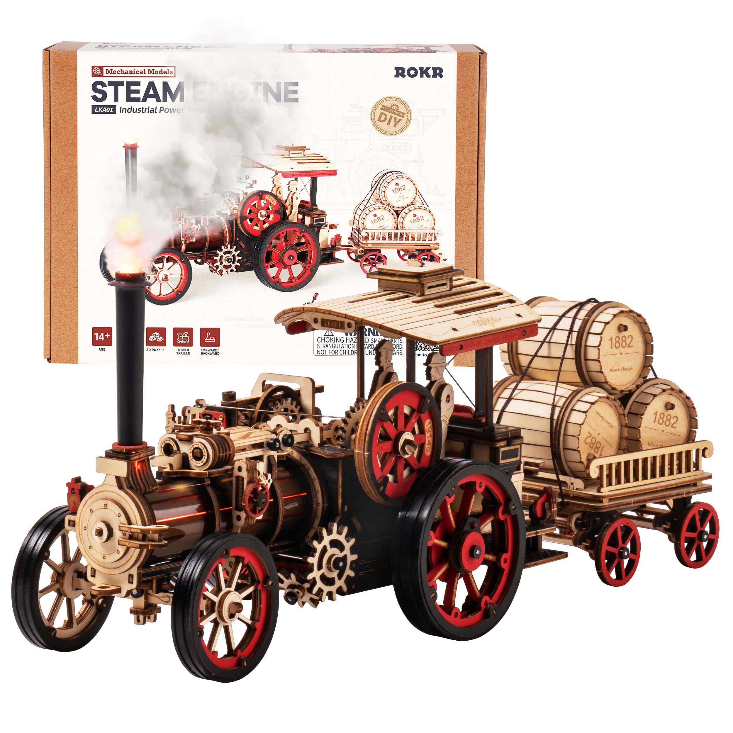 Foto 2 pulgar | Kit de Maqueta de Tractor con Motor de Vapor Rokr 3D Puzzle - Venta Internacional