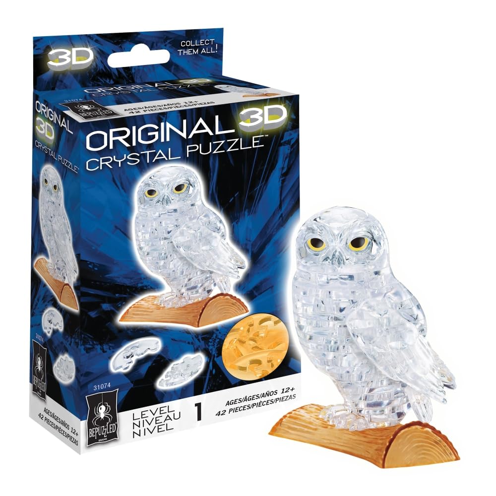 Foto 2 pulgar | Puzle De Cristal 3d Bepuzzled Owl Transparente Para Mayores De 12 Años - Venta Internacional.