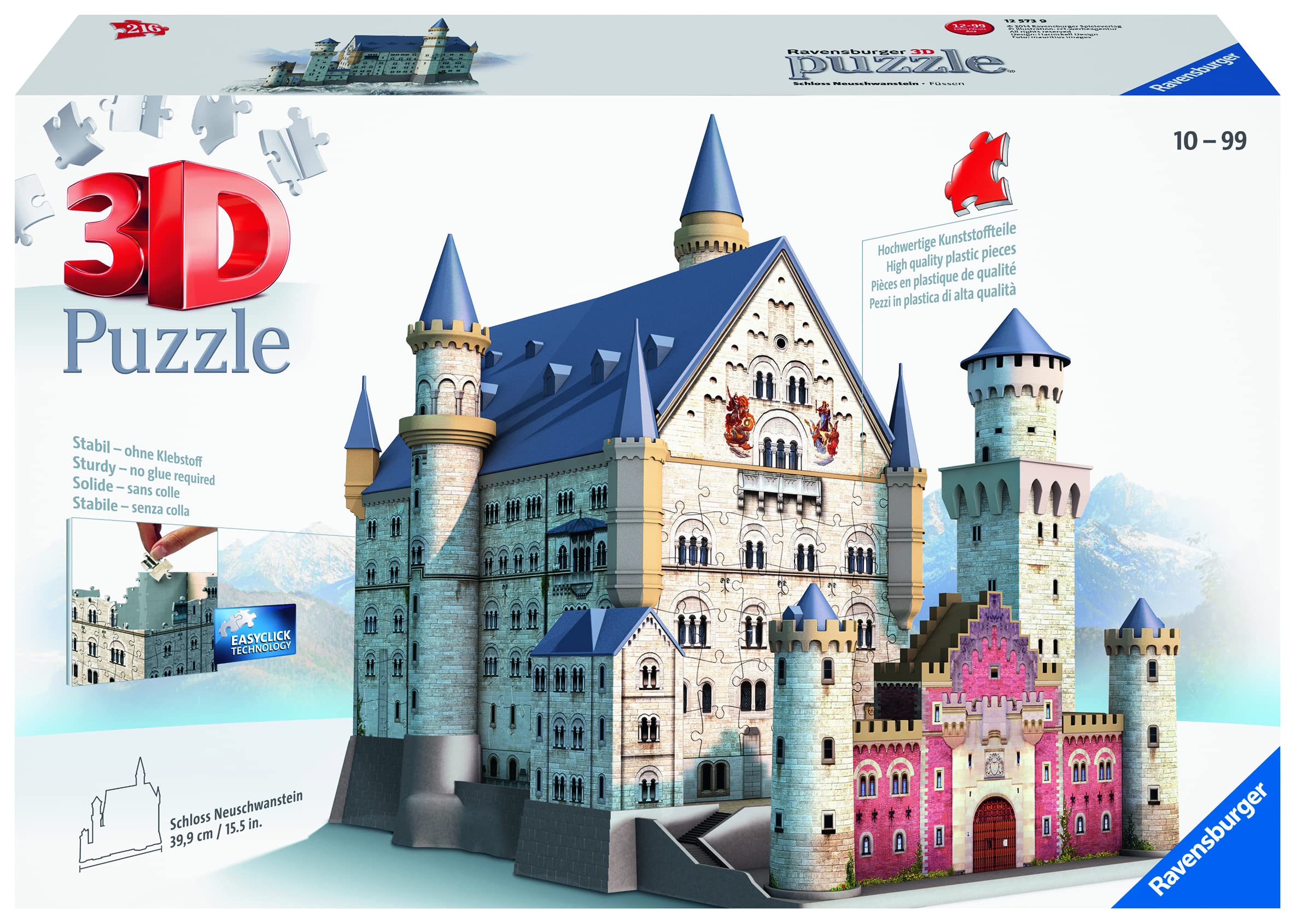 Foto 2 pulgar | Rompecabezas 3d Ravensburger Neuschwanstein 216 Piezas - Venta Internacional.