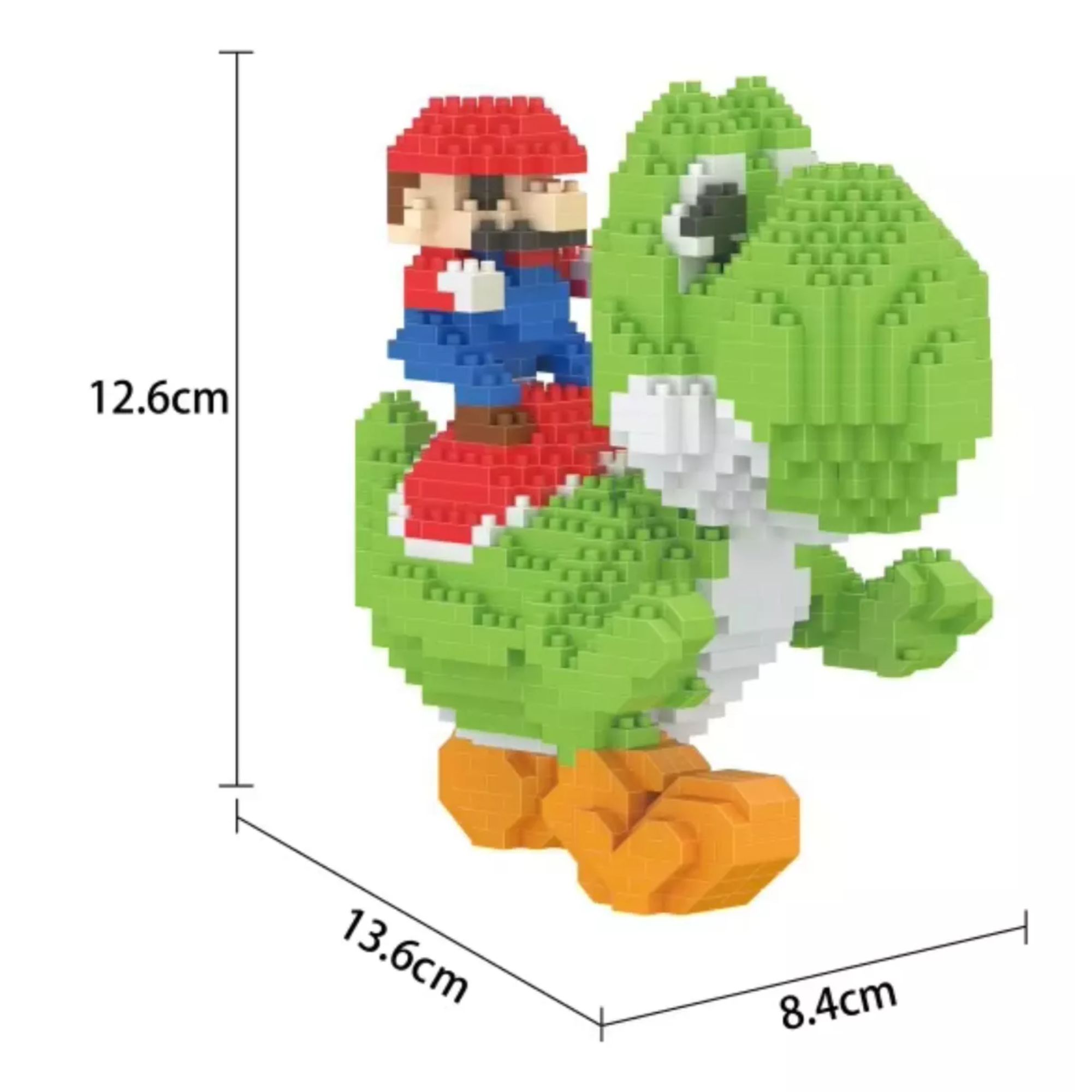 Foto 4 pulgar | Figura Mini Bloques Armables Super Mario Bros & Yoshi Rompezabezas Mini 3d Mario Bros & Yoshi