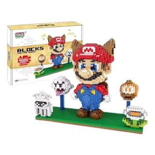 Foto 1 | Super Mario Bros 3 Mapache Super Hoja Mini Bloques Armables Rompecabeza 3d Mario Bros