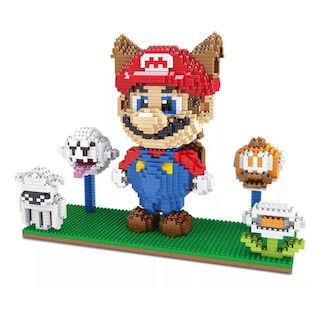 Foto 2 | Super Mario Bros 3 Mapache Super Hoja Mini Bloques Armables Rompecabeza 3d Mario Bros