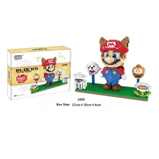 Foto 3 | Super Mario Bros 3 Mapache Super Hoja Mini Bloques Armables Rompecabeza 3d Mario Bros