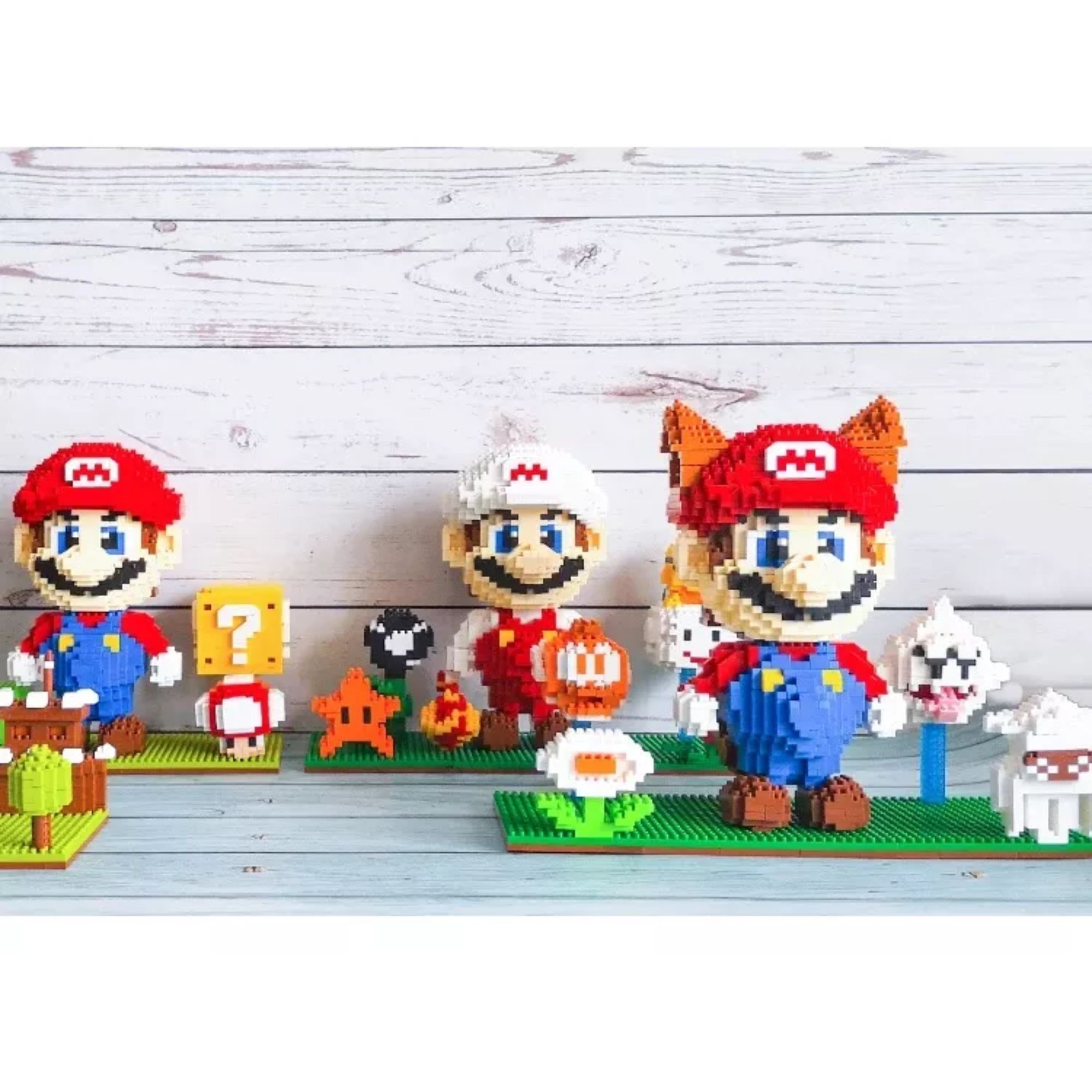 Foto 5 | Super Mario Bros 3 Mapache Super Hoja Mini Bloques Armables Rompecabeza 3d Mario Bros