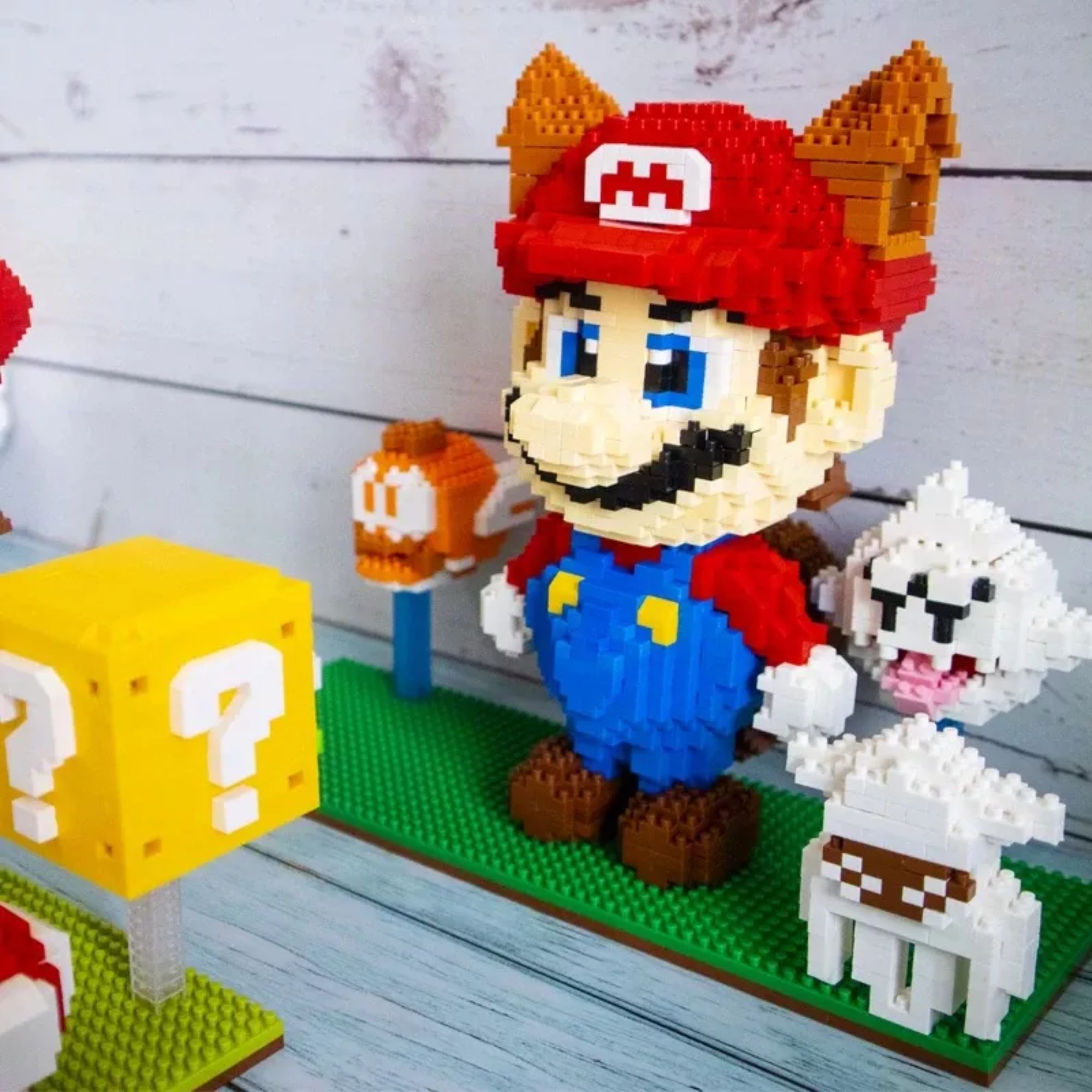 Foto 6 | Super Mario Bros 3 Mapache Super Hoja Mini Bloques Armables Rompecabeza 3d Mario Bros