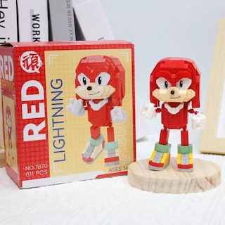 Foto 3 | Sonic The Hedgehog Set Bloques Armables 3d Tails Knuckles Rompecabezas Figura Armable Knucles