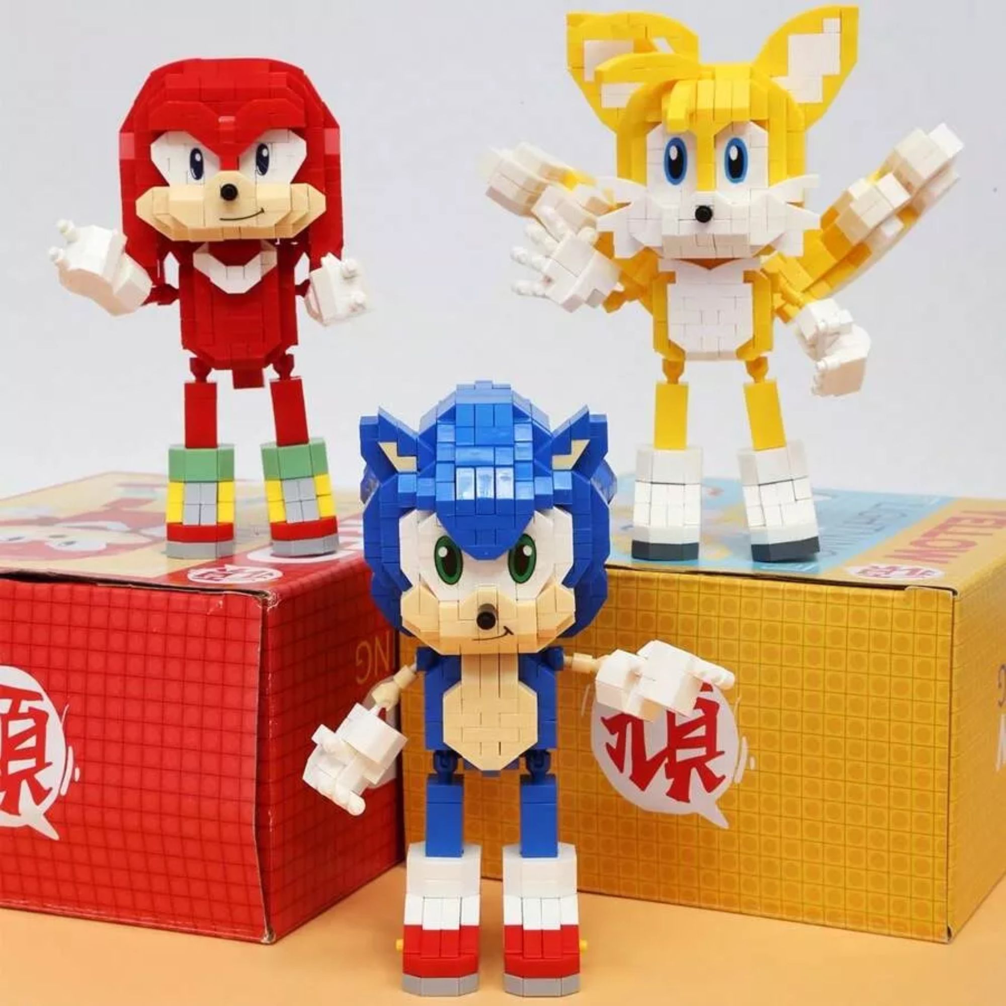 Foto 4 | Sonic The Hedgehog Set Bloques Armables 3d Tails Knuckles Rompecabezas Figura Armable Knucles