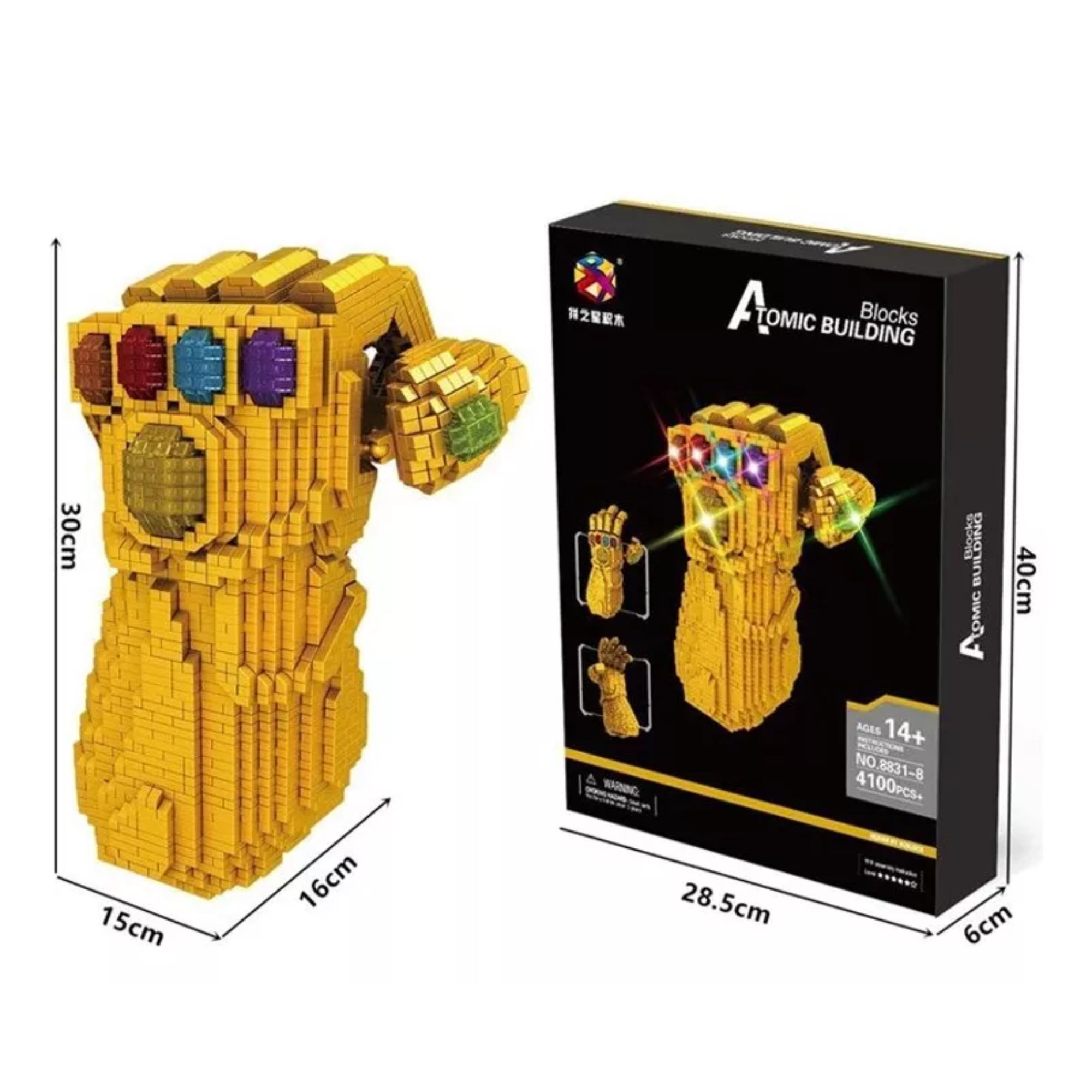 Foto 3 pulgar | Guantelete Del Infinito Set Bloques Armables Figura 3d Rompecabezas Guante Del Infinito Thanos