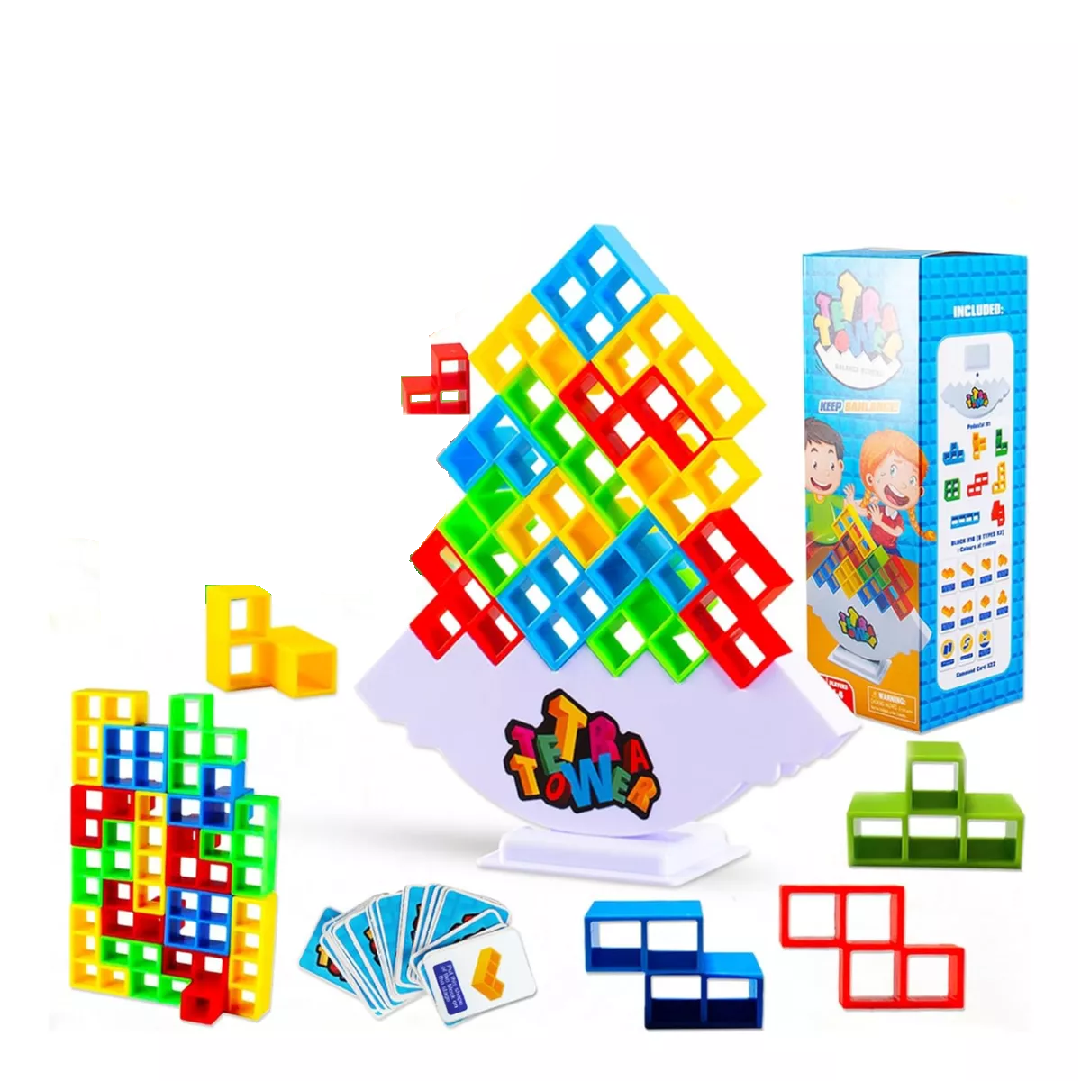 Juguete Educativo Apilar El Plastico Bloques Equilibrio 36pc Colores