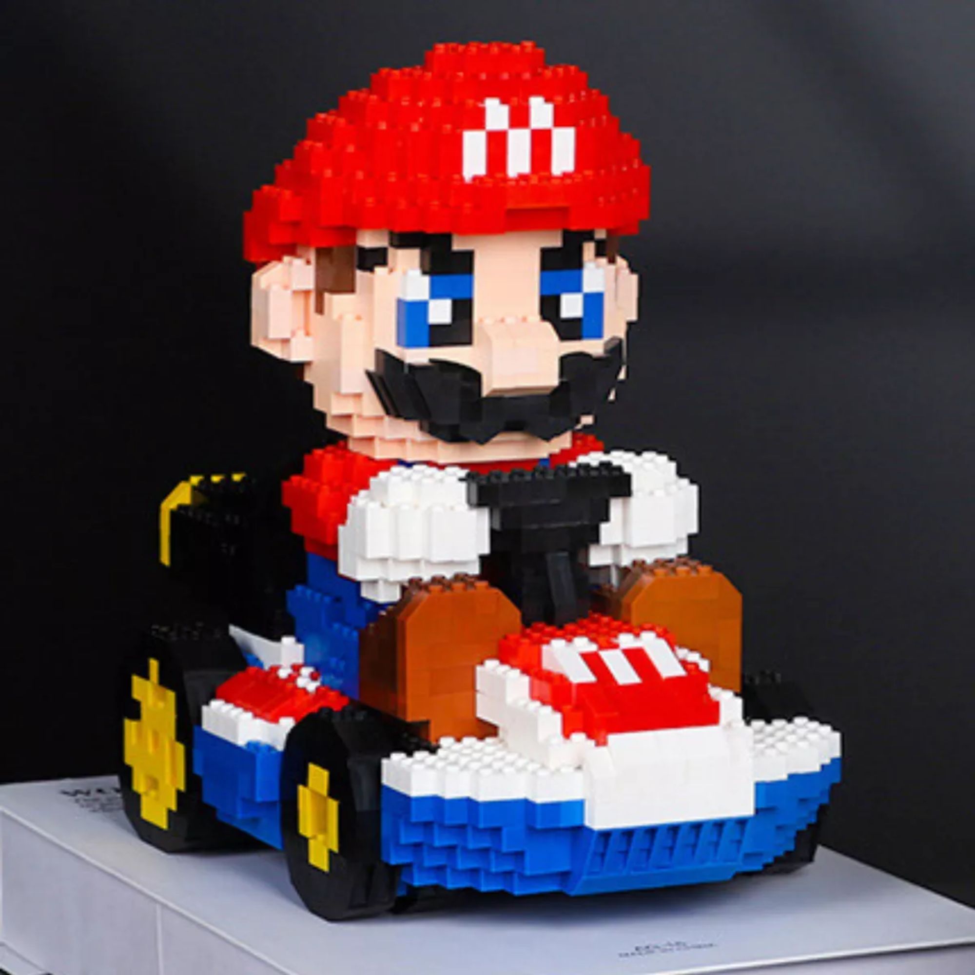 Foto 4 pulgar | Super Mario Kart Set De Bloques Armables Figura 3d Rompecabezas Figura Mario Kart Armable