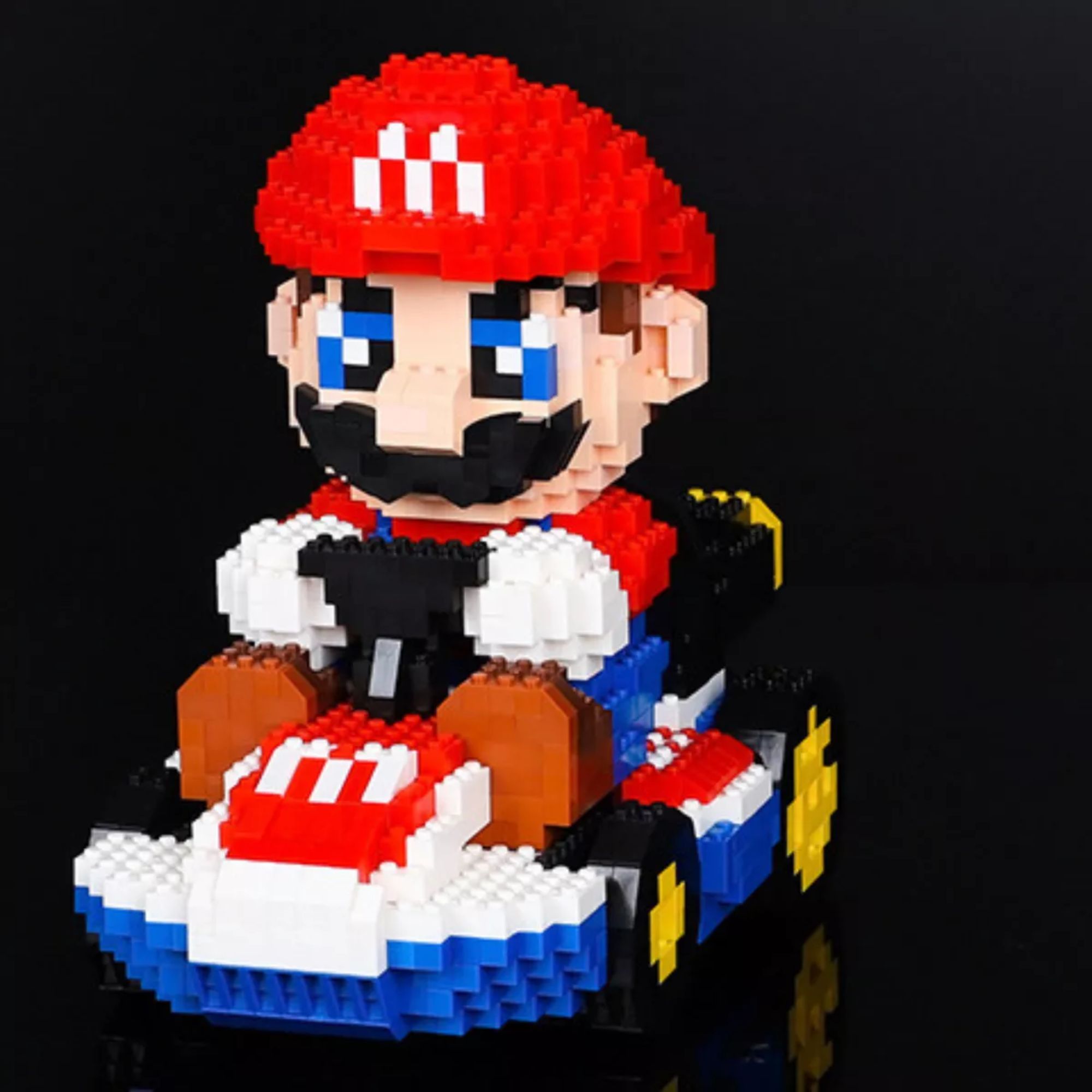 Foto 4 | Super Mario Kart Set De Bloques Armables Figura 3d Rompecabezas Figura Mario Kart Armable