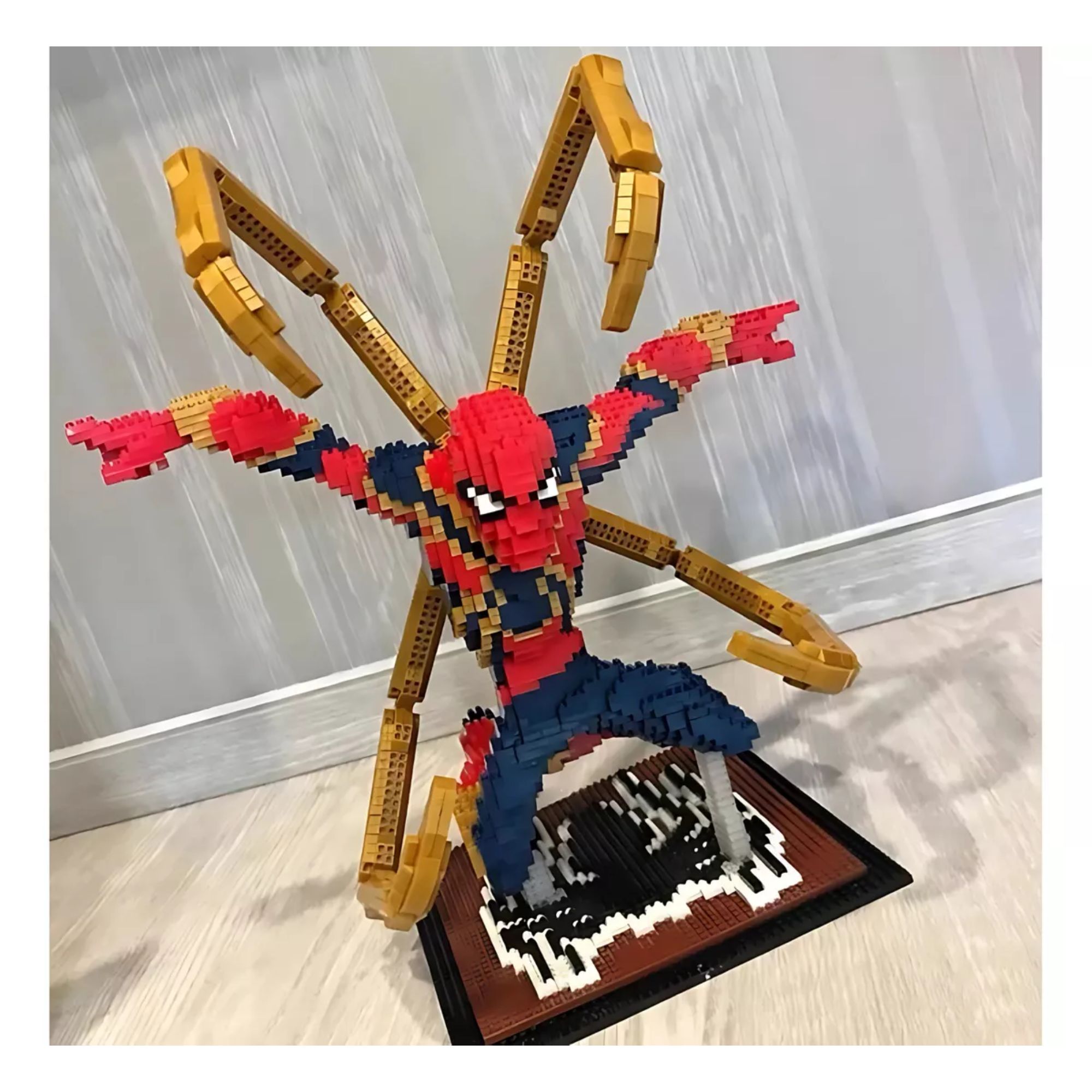 Foto 6 pulgar | Iron Spider Mini Bloques Armables Avengers Spider-man Marvel Rompecabezas 3d Spider Man Armable