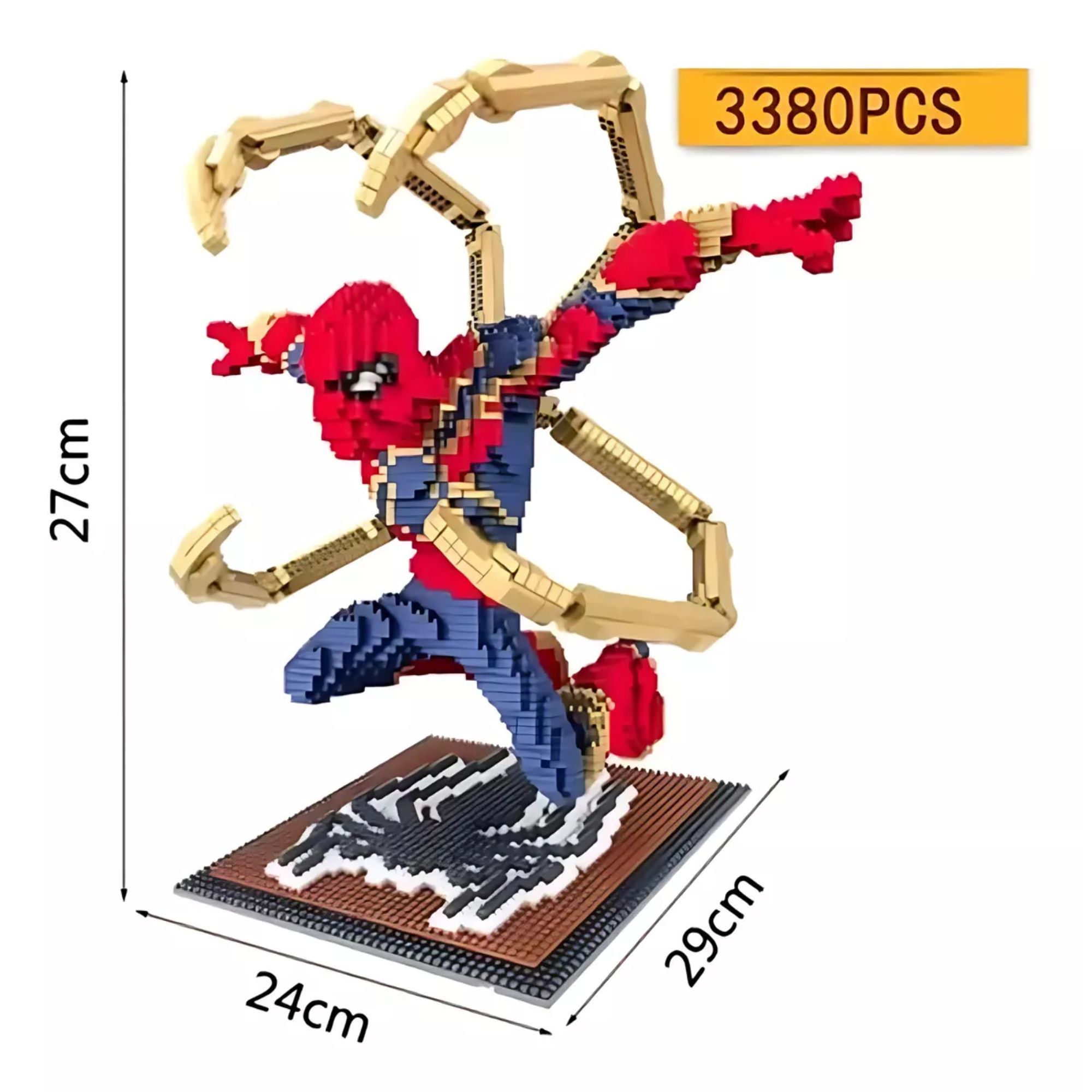 Foto 7 pulgar | Iron Spider Mini Bloques Armables Avengers Spider-man Marvel Rompecabezas 3d Spider Man Armable