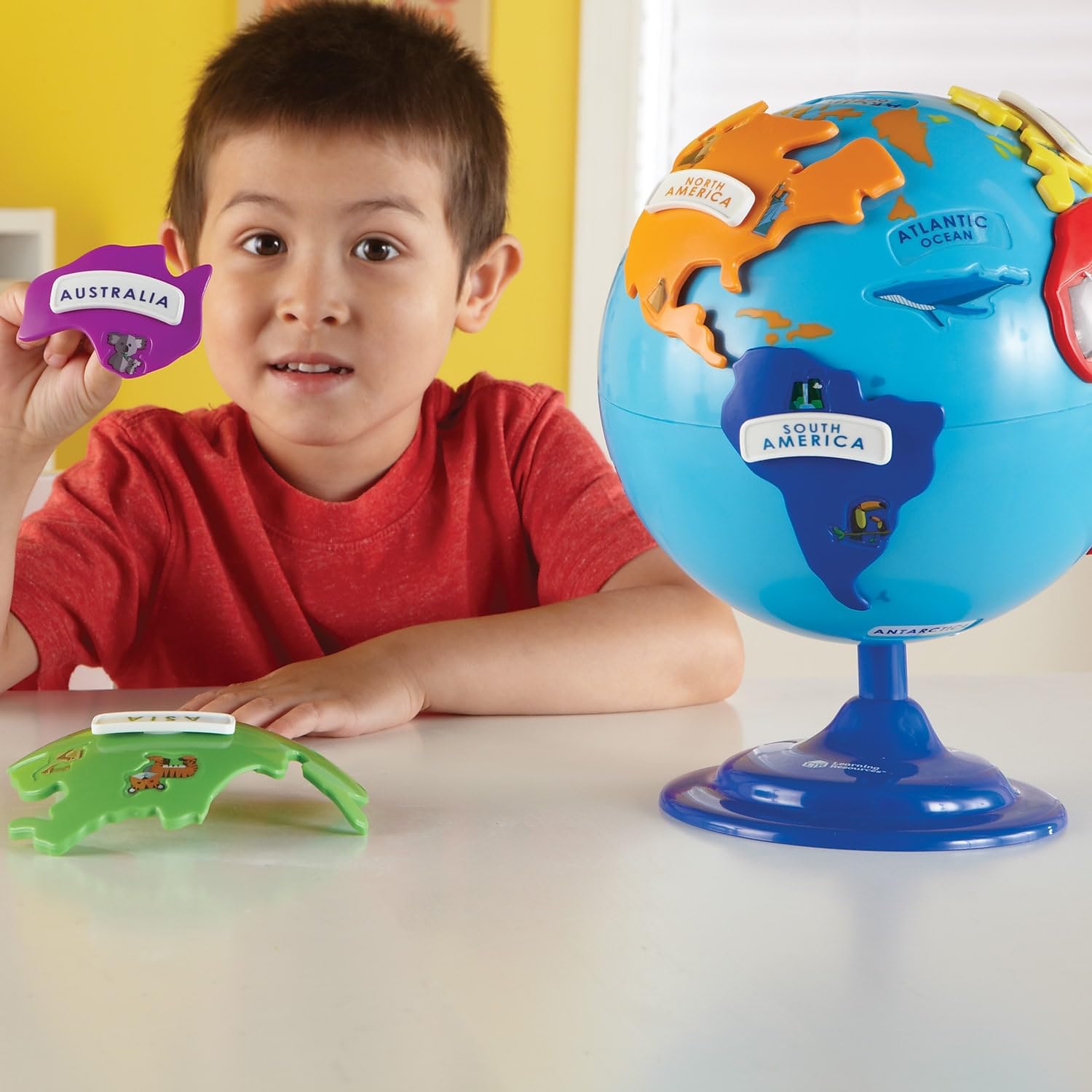 Foto 3 pulgar | Puzzle Globe Learning Resources, 14 Piezas, Para Niños De Más De 3 Años - Venta Internacional.