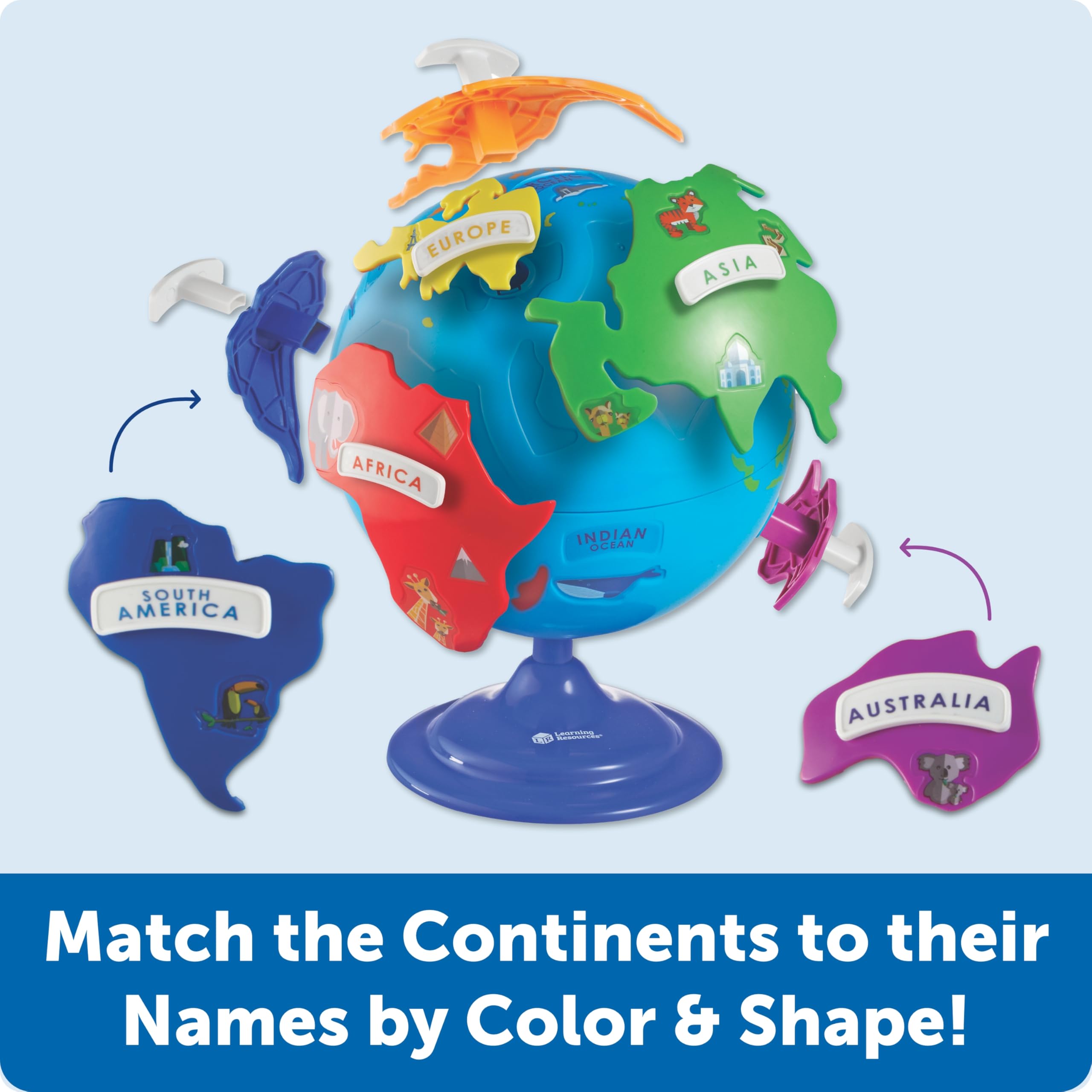 Foto 7 pulgar | Puzzle Globe Learning Resources, 14 Piezas, Para Niños De Más De 3 Años - Venta Internacional.
