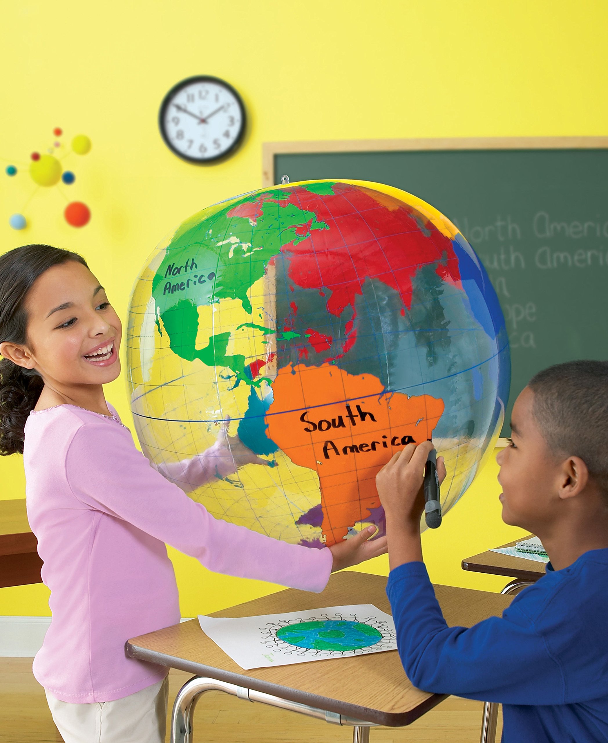 Foto 5 pulgar | Etiquetado Inflable Globe Learning Resources Geography Kids - Venta Internacional.