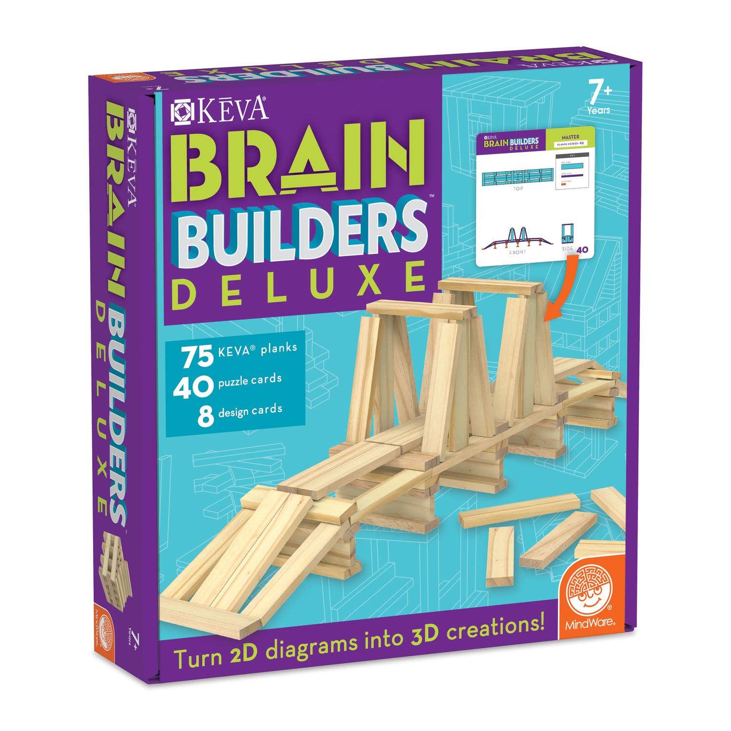 Foto 2 pulgar | Juguete De Construcción Mindware Keva Brain Builders Deluxe Para Más De 7 Años - Venta Internacional.