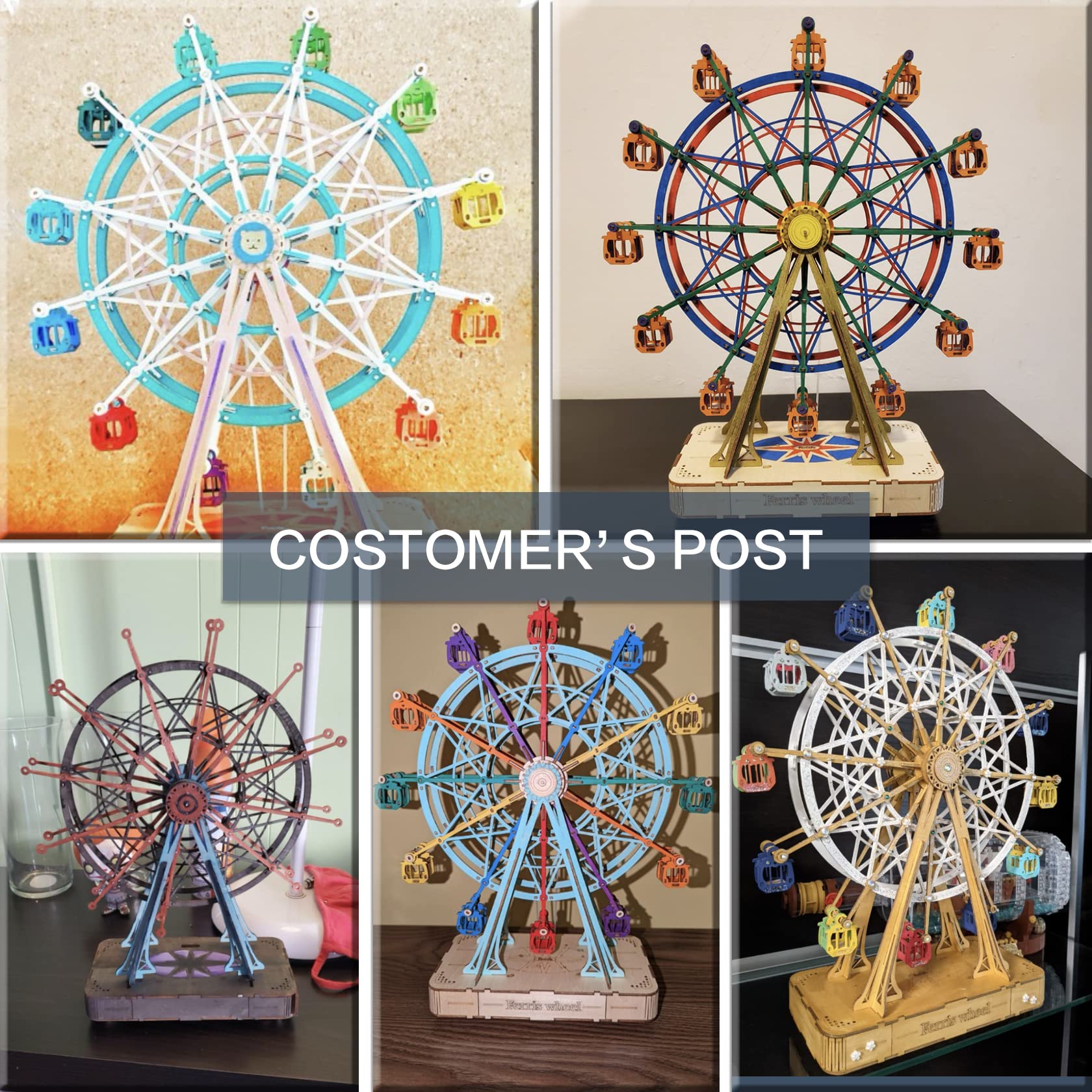 Foto 5 pulgar | Puzzle 3d Ferris Wheel Rowood Rowood 232 Piezas Para Adultos - Venta Internacional.