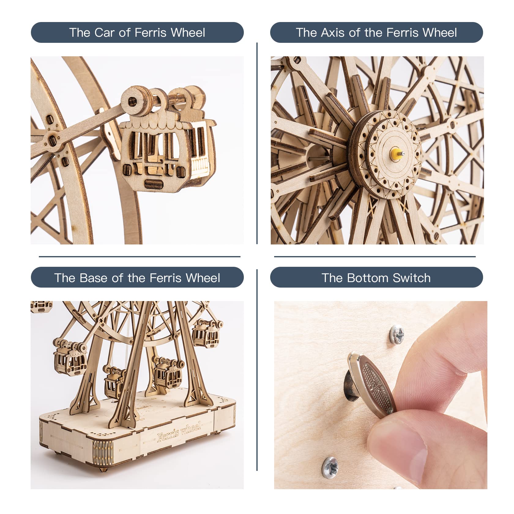 Foto 6 pulgar | Puzzle 3d Ferris Wheel Rowood Rowood 232 Piezas Para Adultos - Venta Internacional.