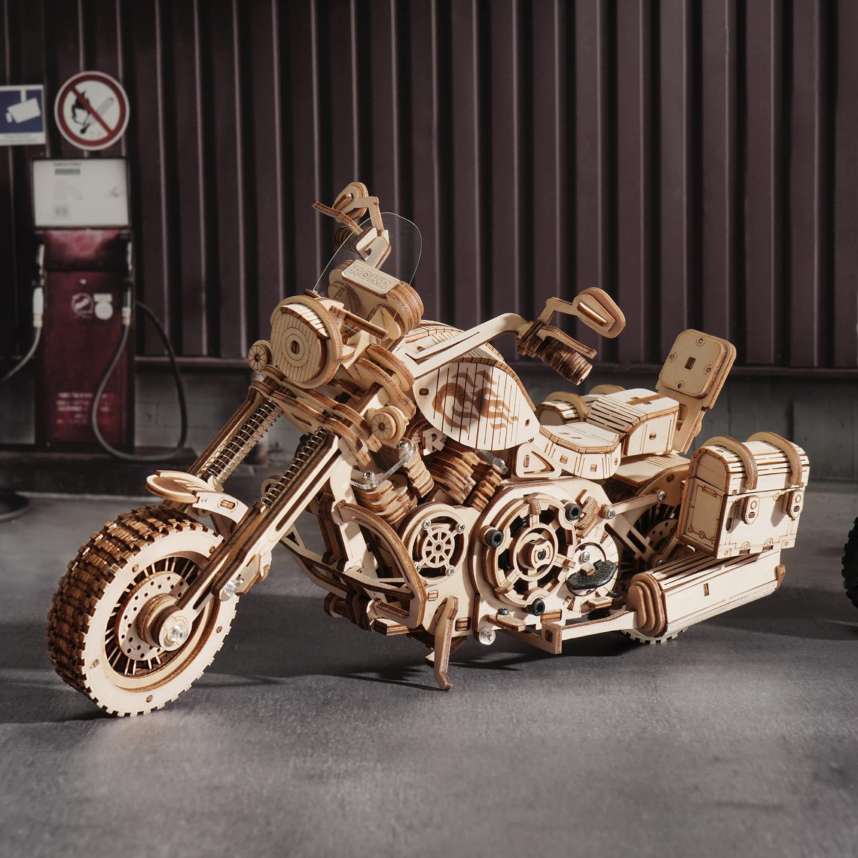 Foto 3 pulgar | Rompecabezas De Madera 3d Rokr Cruiser, Modelo De Motocicleta A Escala 1:8 - Venta Internacional.