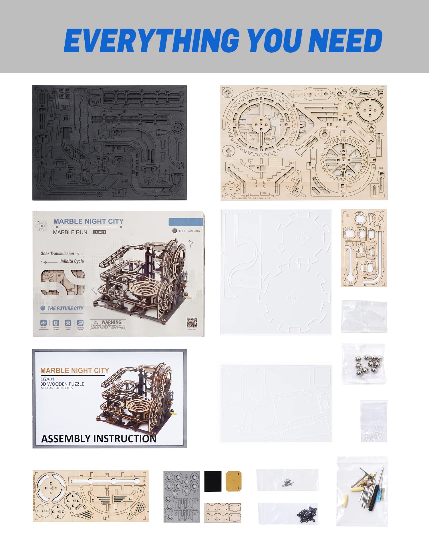 Foto 8 pulgar | Puzzle 3d Rowood Marble Night City Lga01 Para Adultos - Venta Internacional.