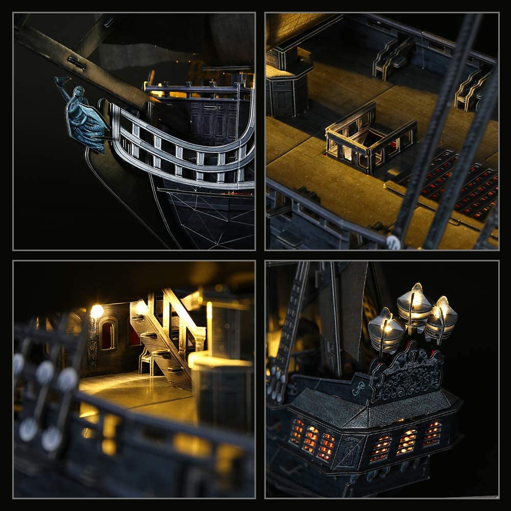 Foto 6 pulgar | Puzzle 3d Cubicfun Queen Anne's Revenge Pirate Ship 340 Piezas - Venta Internacional.