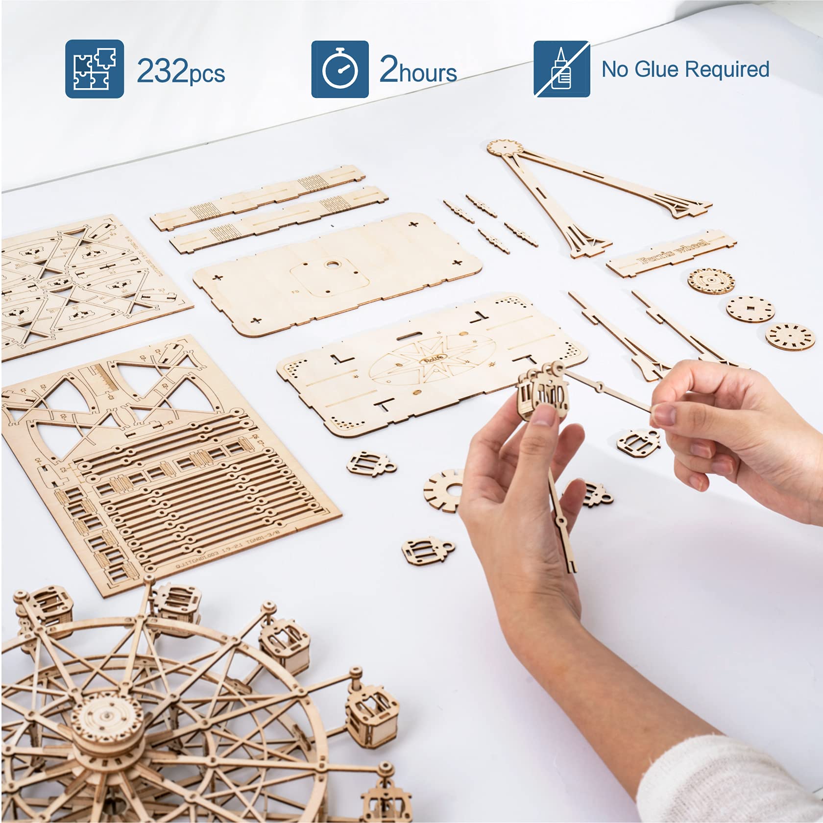 Foto 4 | Caja De Música Puzzle De Madera Rolife Machinarium Ferris Wheel - Venta Internacional.