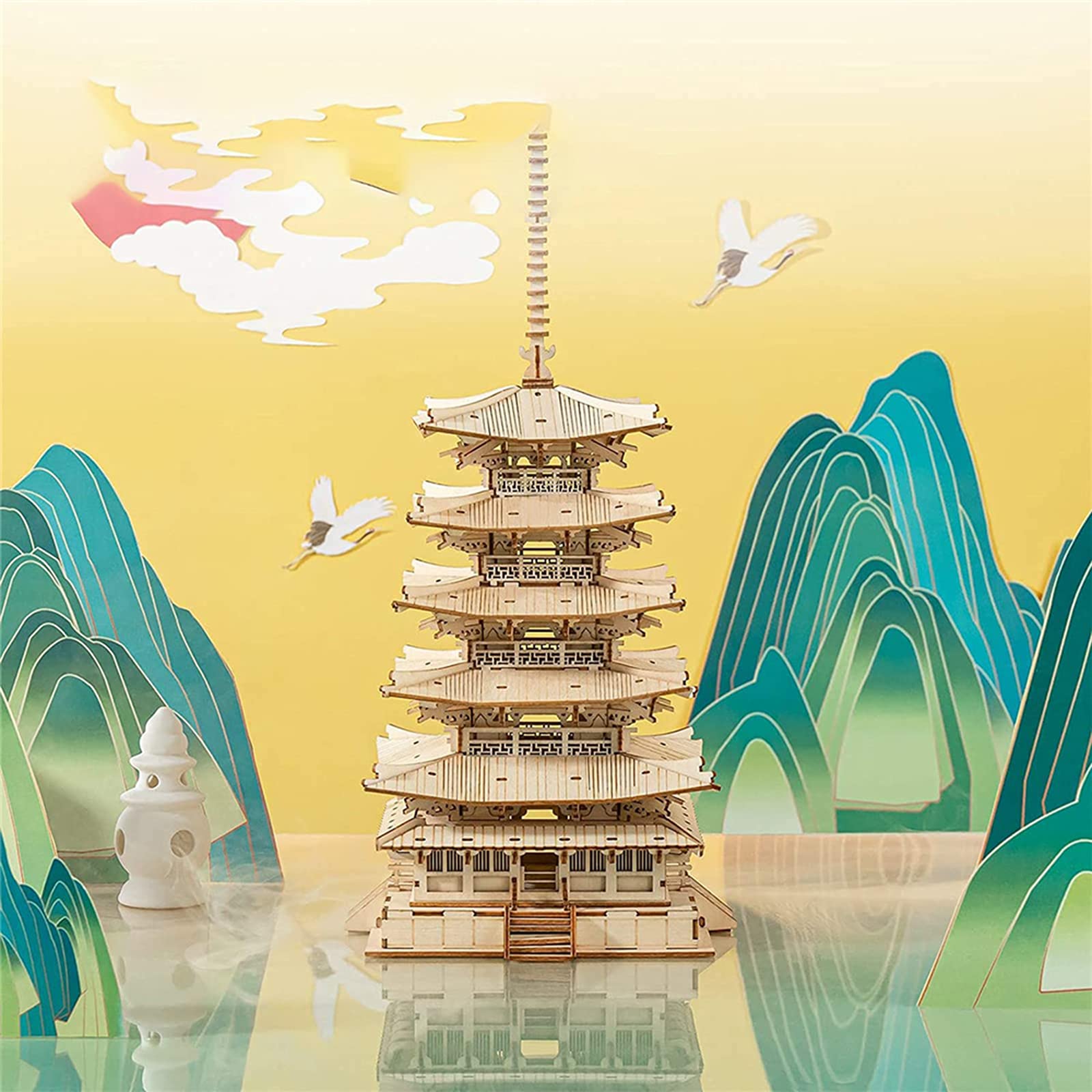 Foto 8 pulgar | Juego De Maquetas De Madera De Pagoda Rowood De Cinco Pisos Con Rompecabezas 3d, 275 Piezas - Venta Internacional.